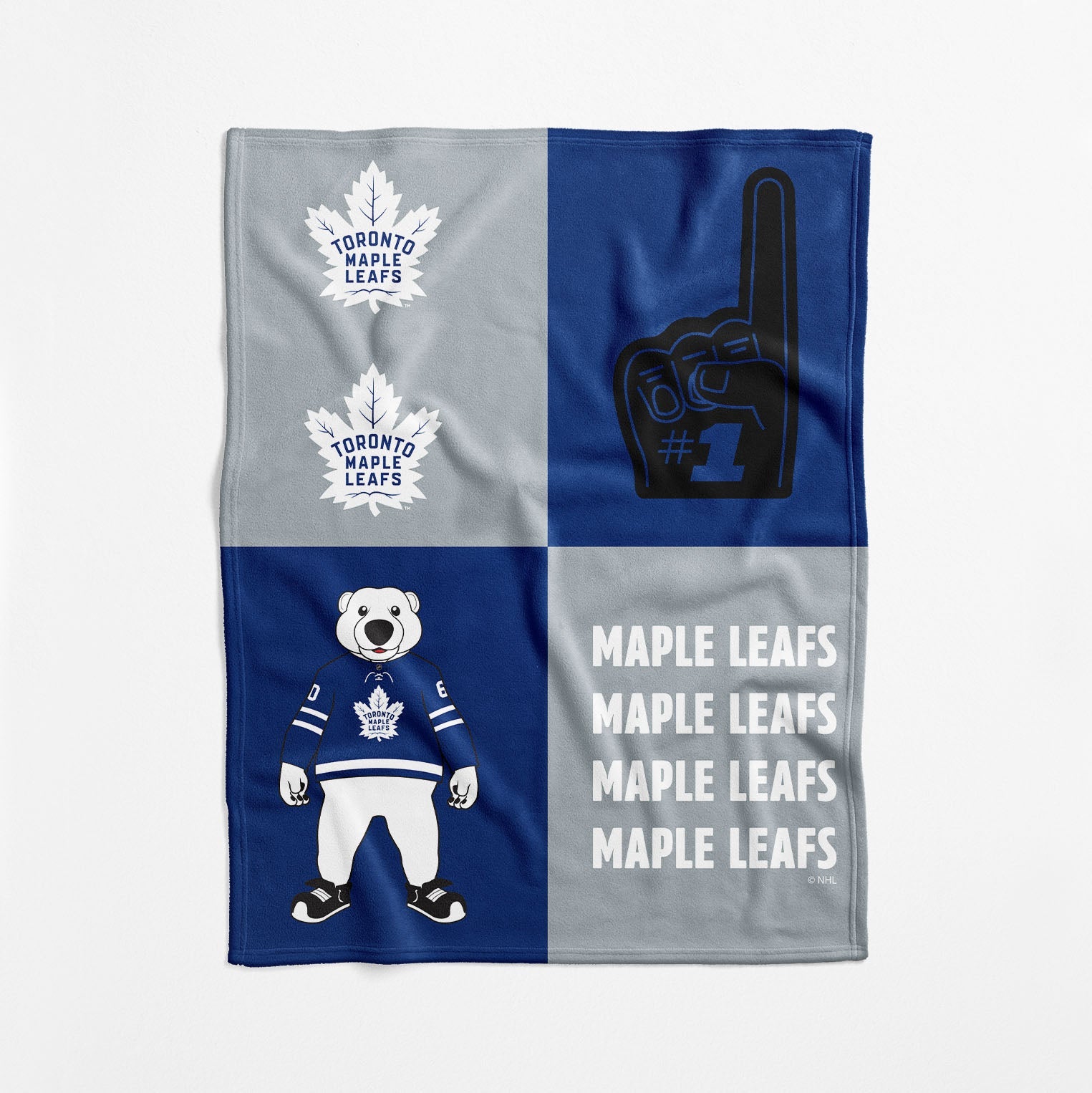 Toronto Maple Leafs NHL Domino Swaddle Blanket 40x50 inches