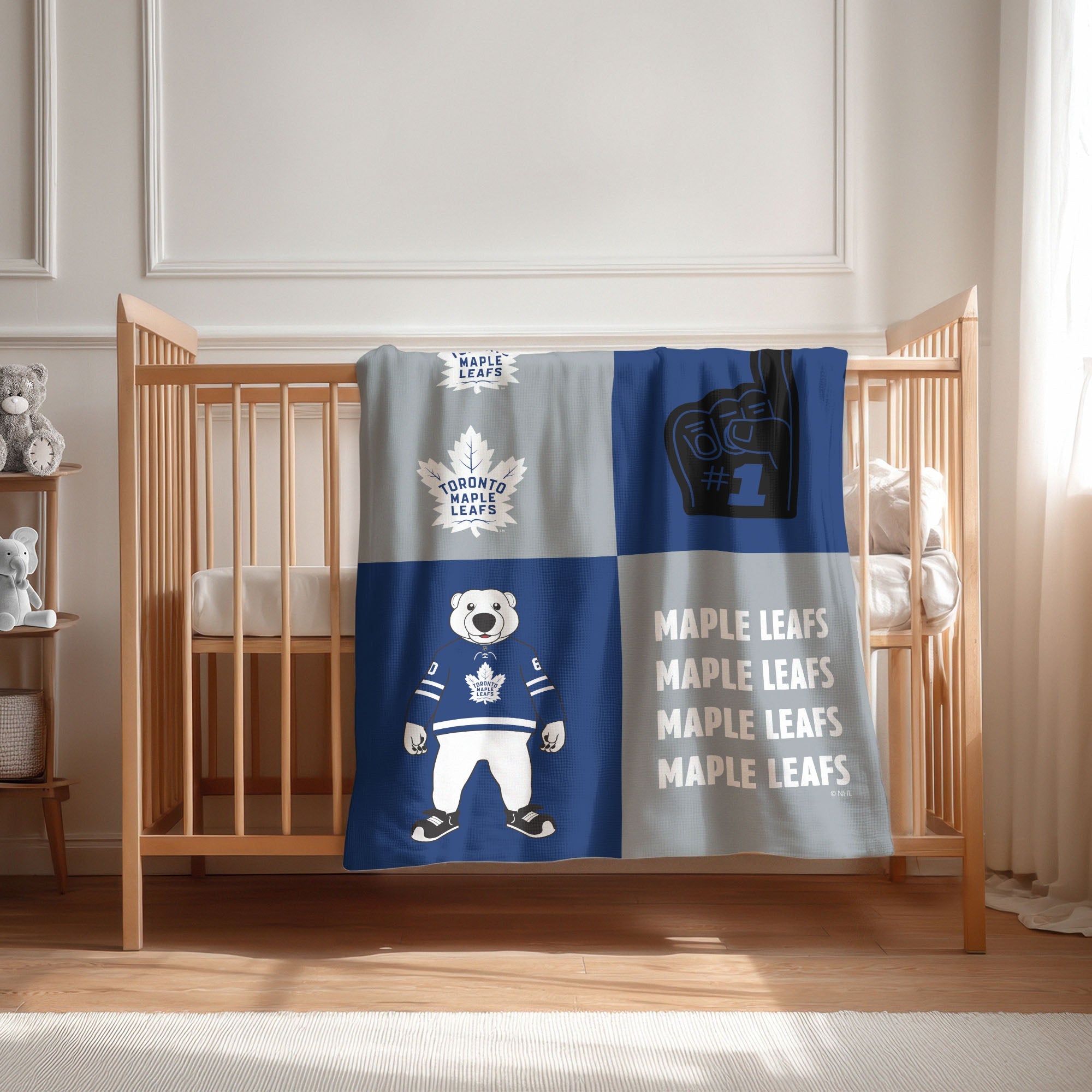 Toronto Maple Leafs NHL Domino Swaddle Blanket 40x50 inches