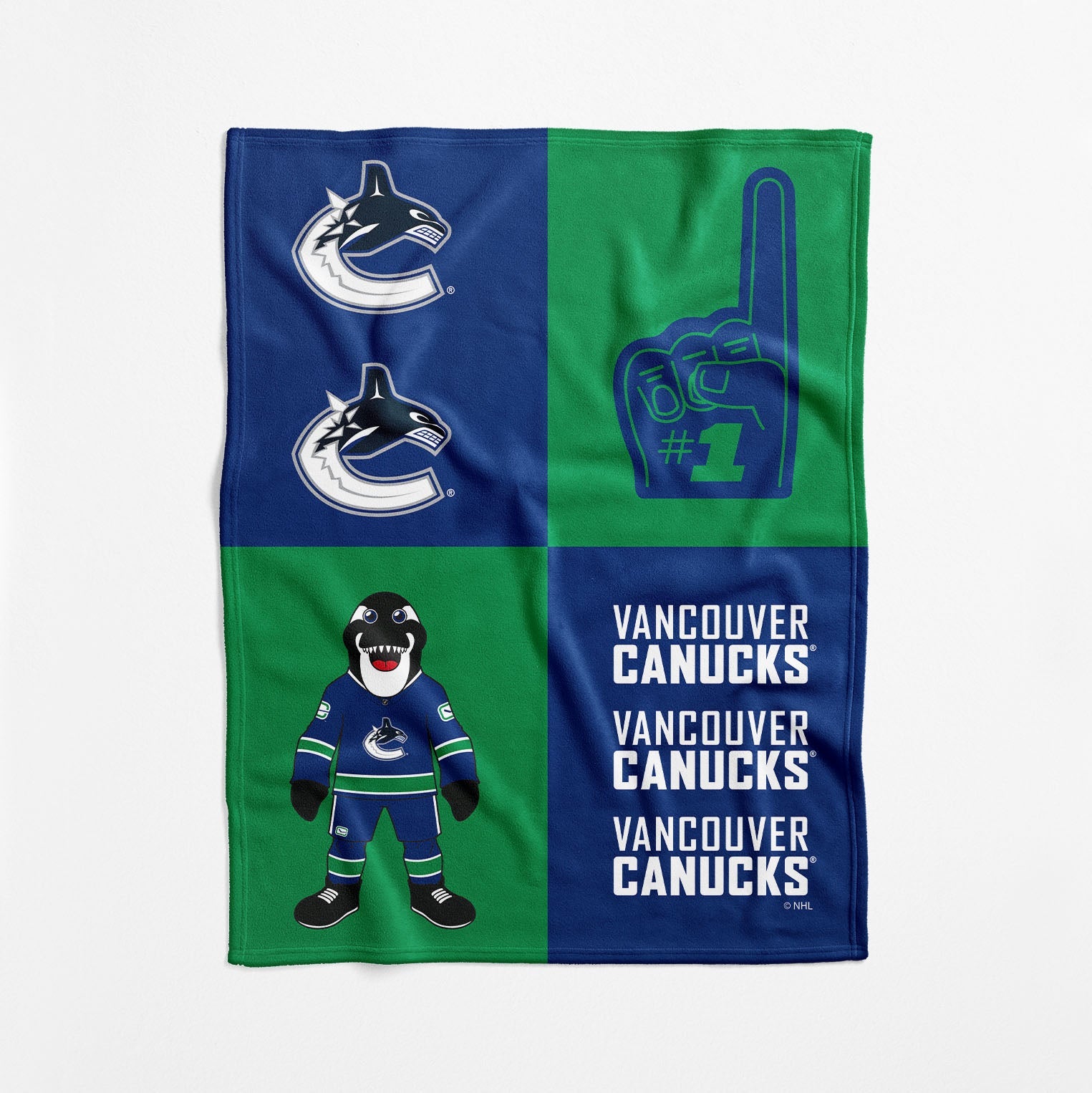 Vancouver Canucks NHL Domino Swaddle Blanket 40x50 inches