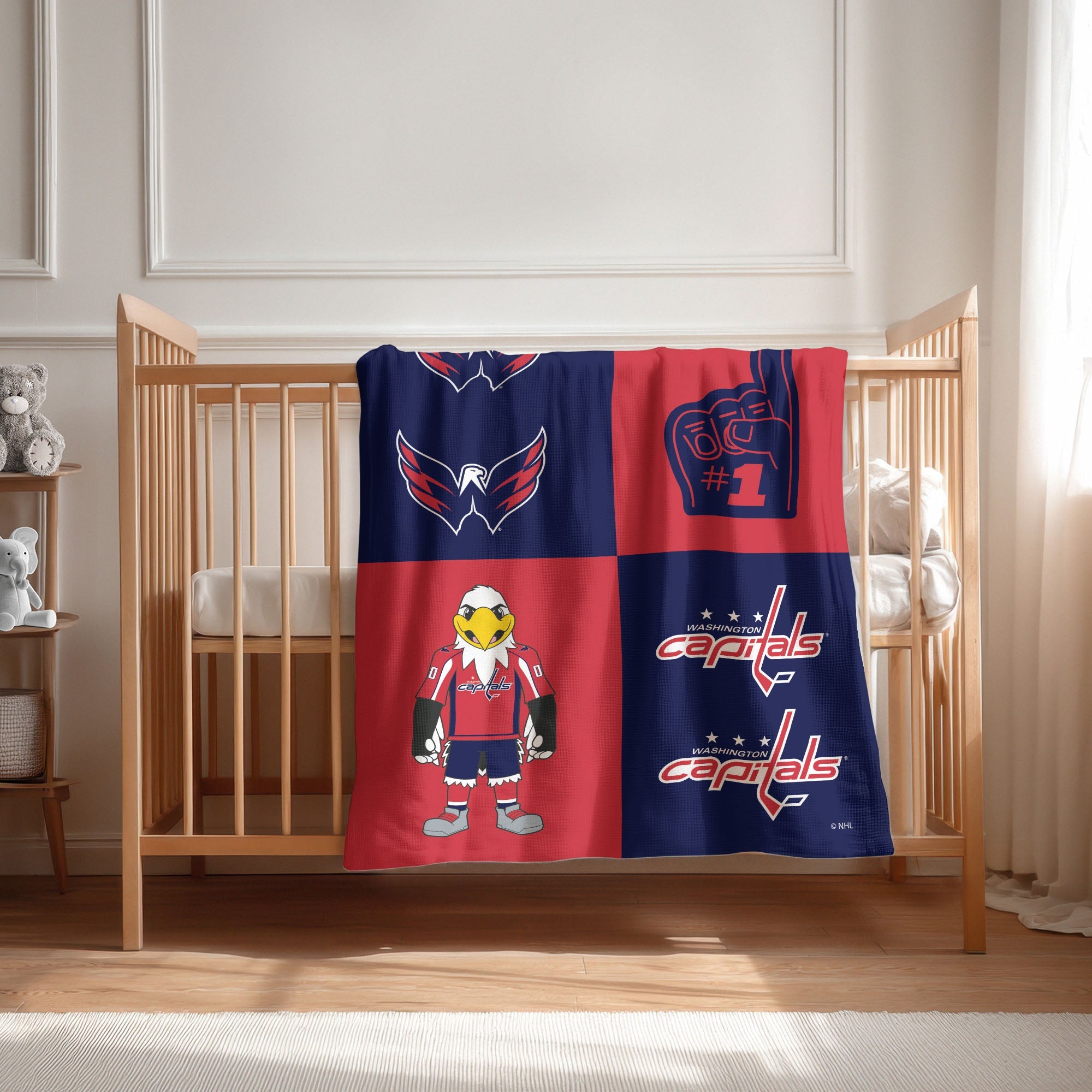 Washington Capitals NHL Domino Swaddle Blanket 40x50 inches