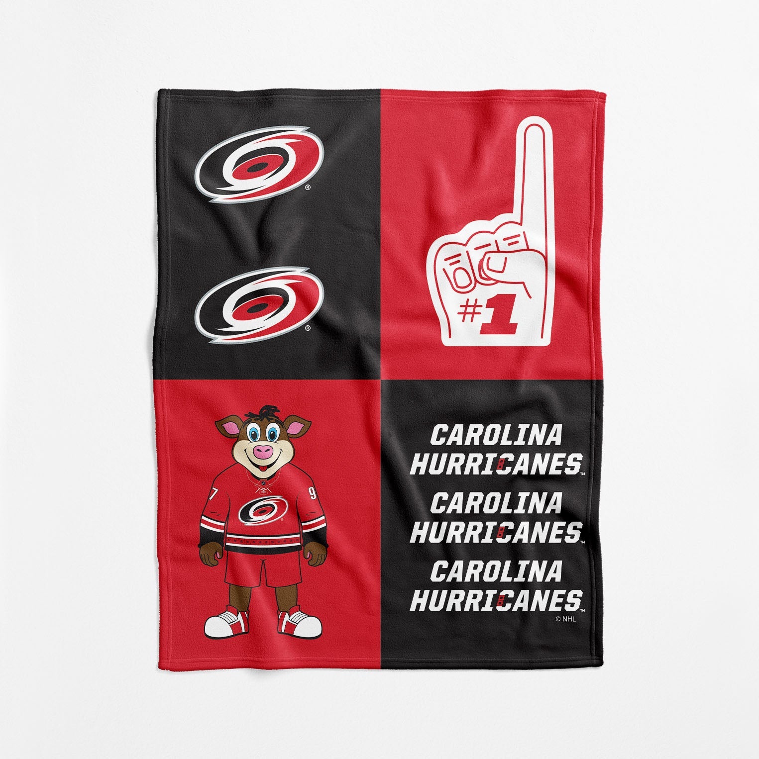 Carolina Hurricanes NHL Domino Swaddle Blanket 40x50 inches