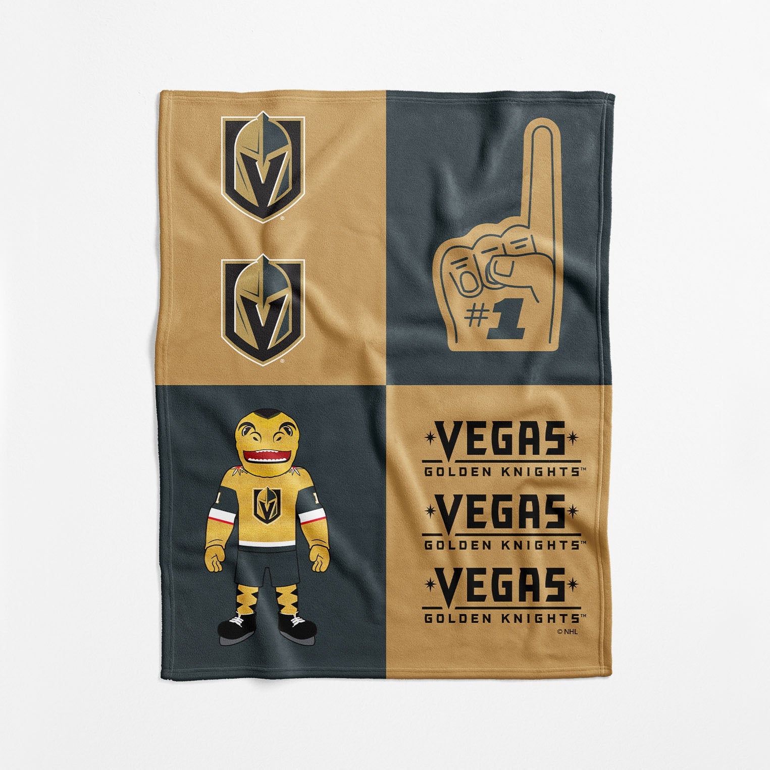 Las Vegas Golden Knights NHL Domino Swaddle Blanket 40x50 inches