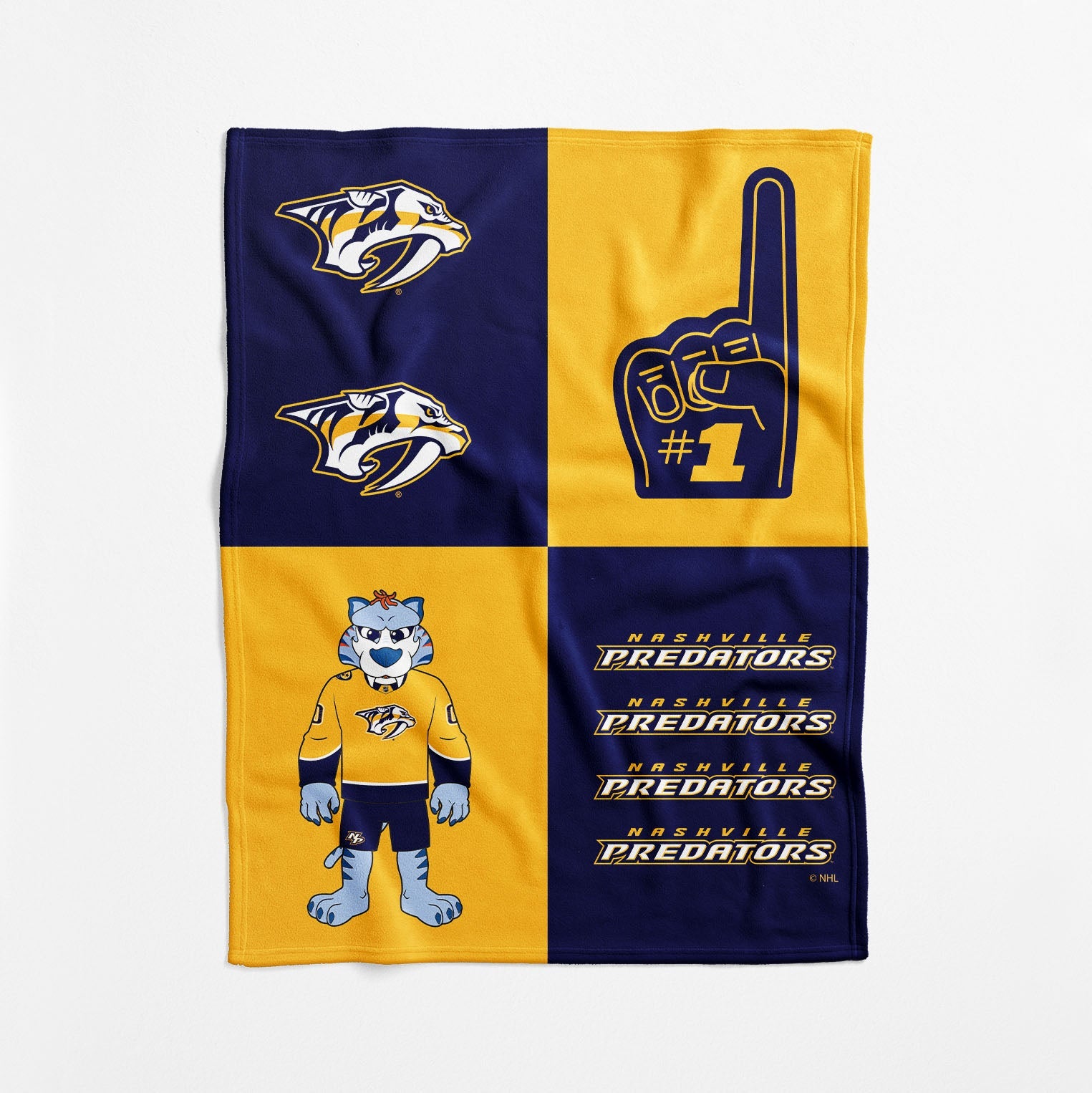 Nashville Predators NHL Domino Swaddle Blanket 40x50 inches