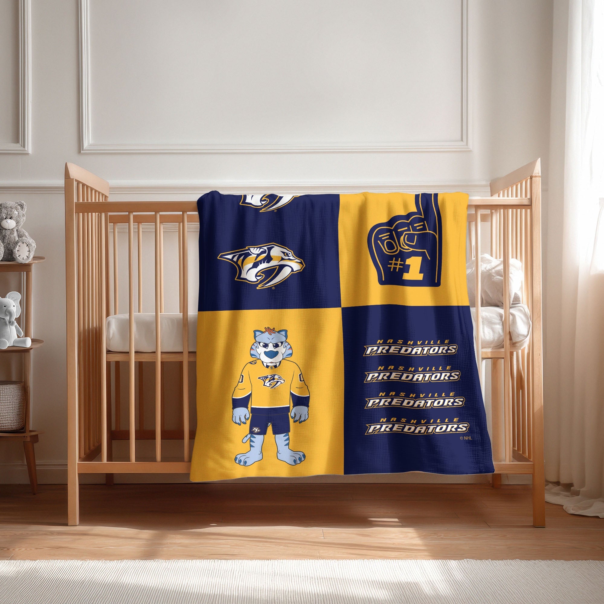 Nashville Predators NHL Domino Swaddle Blanket 40x50 inches