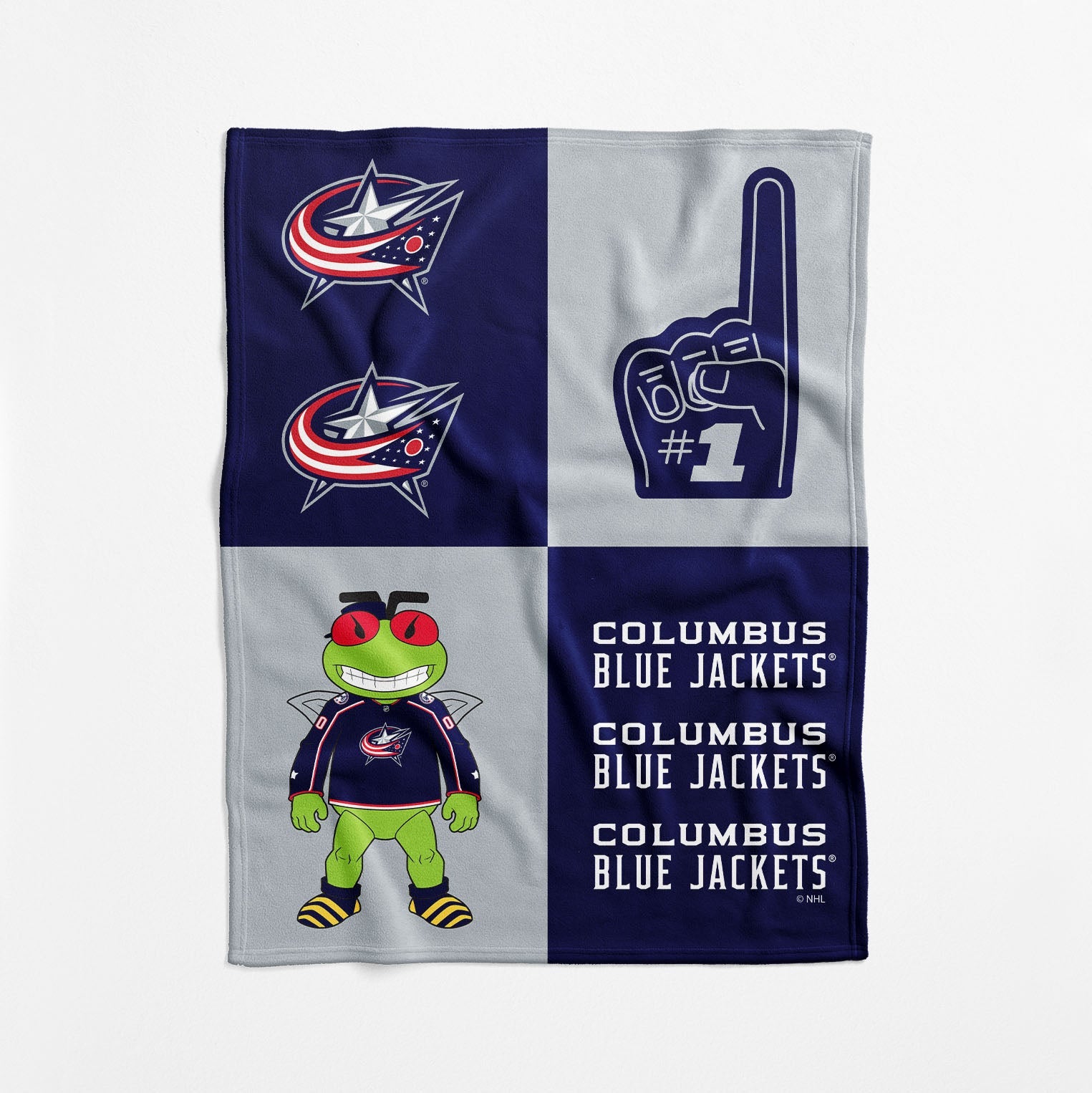 Columbus Blue Jackets NHL Domino Swaddle Blanket 40x50 inches