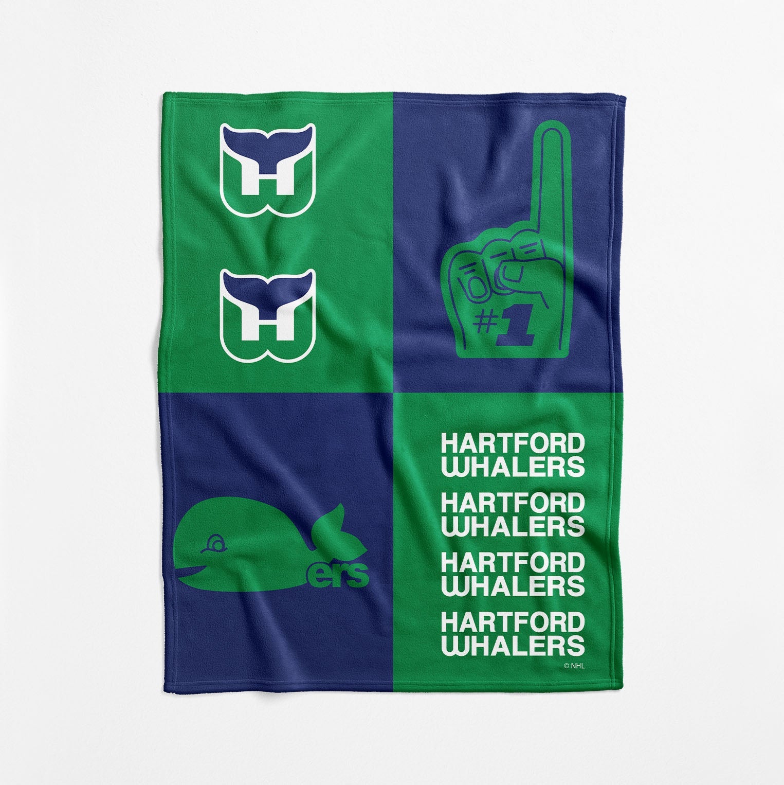 Hartford Whalers NHL Domino Swaddle Blanket 40x50 inches