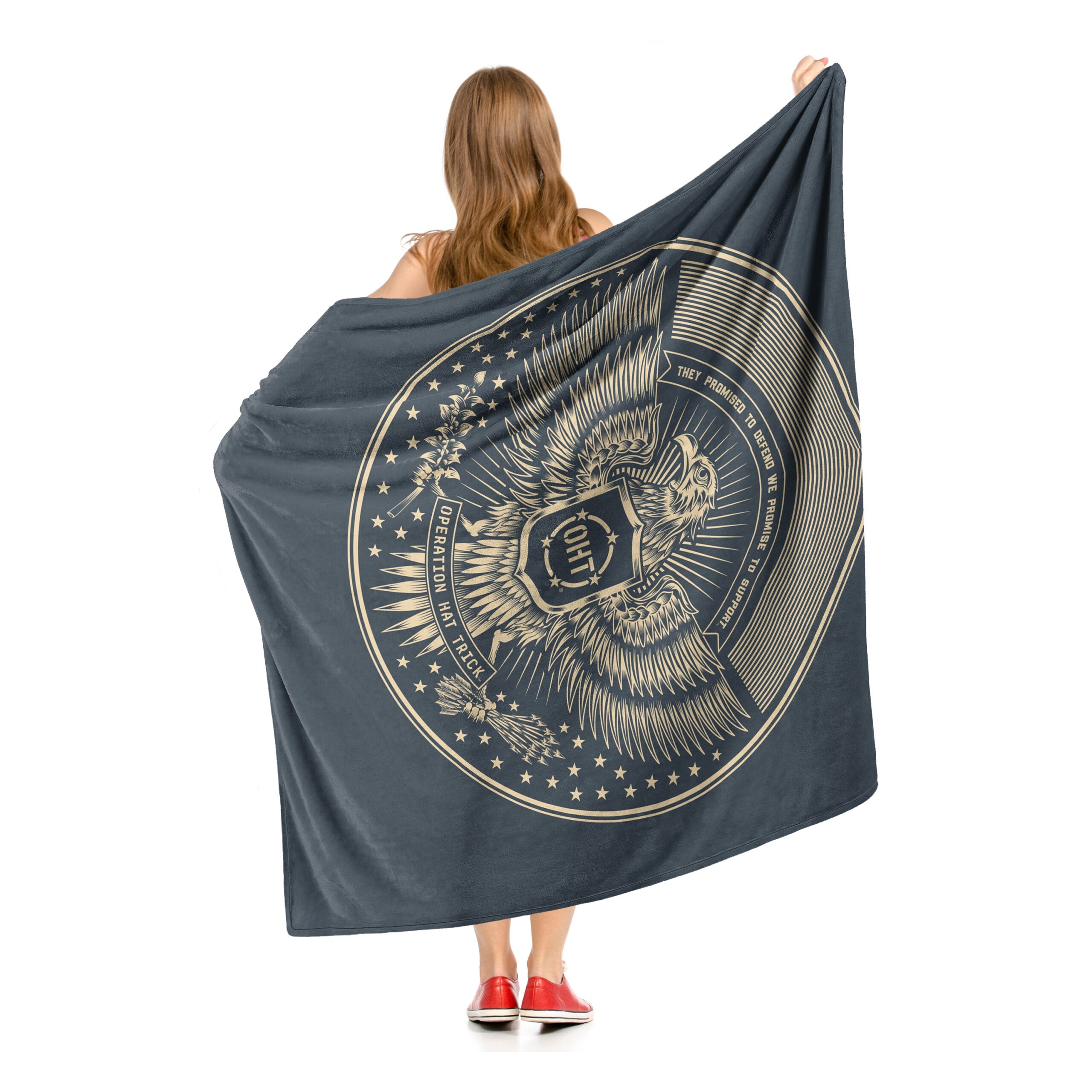 Operation Hat Trick Operation Hat Trick Signal Silk Touch Throw Blanket 50x60 Inches