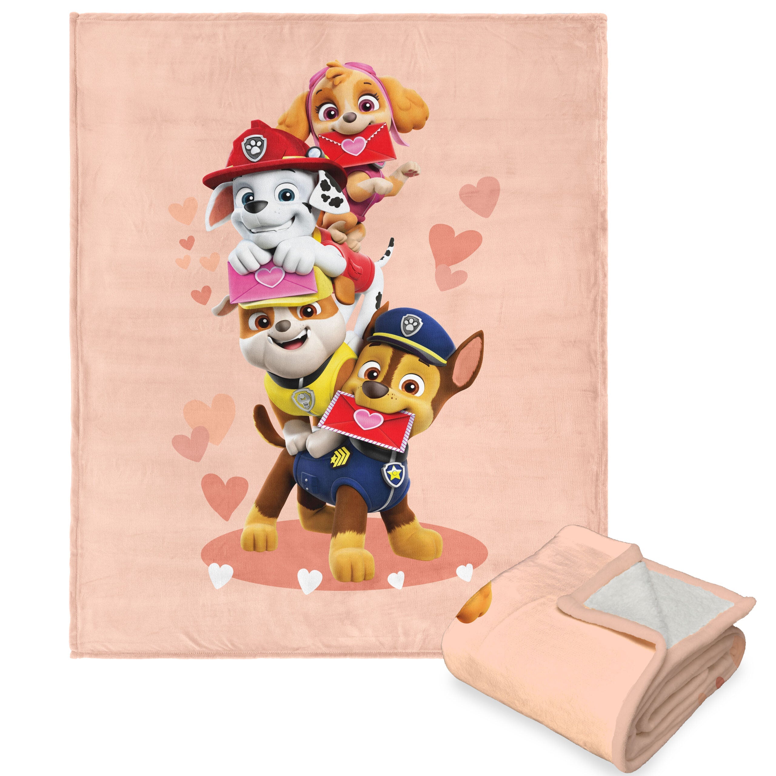 Nickelodeon Paw Patrol Friends For Life Silk Touch Sherpa Throw Blanket 50x60 Inches