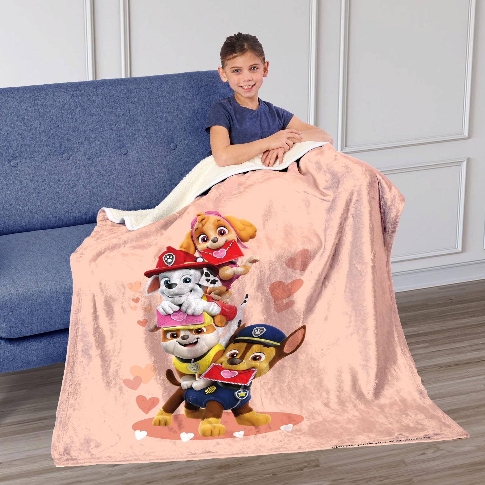 Nickelodeon Paw Patrol Friends For Life Silk Touch Sherpa Throw Blanket 50x60 Inches