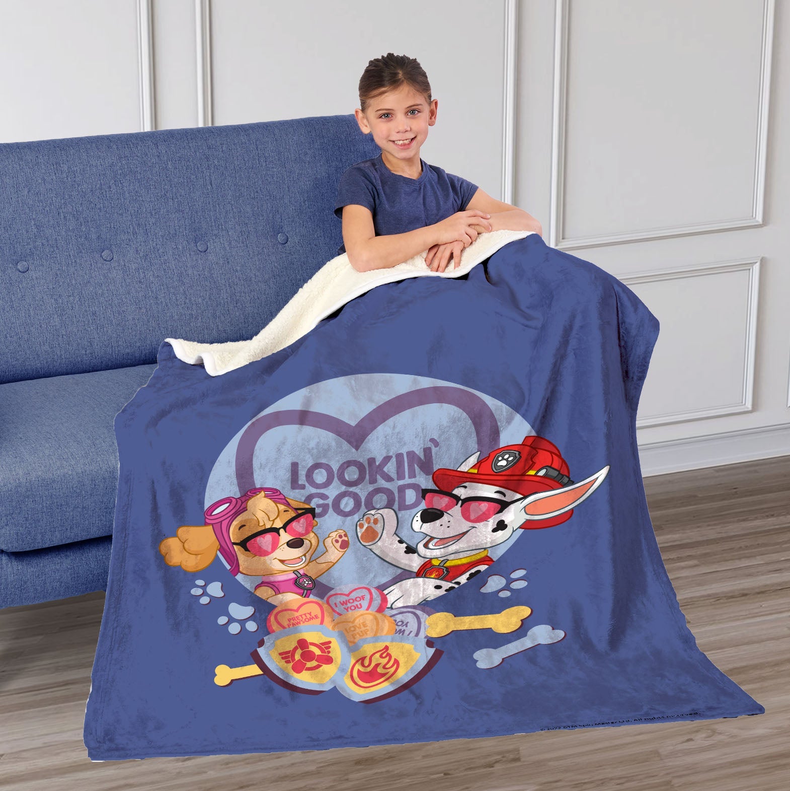 Nickelodeon Paw Patrol Looking Good Silk Touch Sherpa Throw Blanket 50x60 Inches