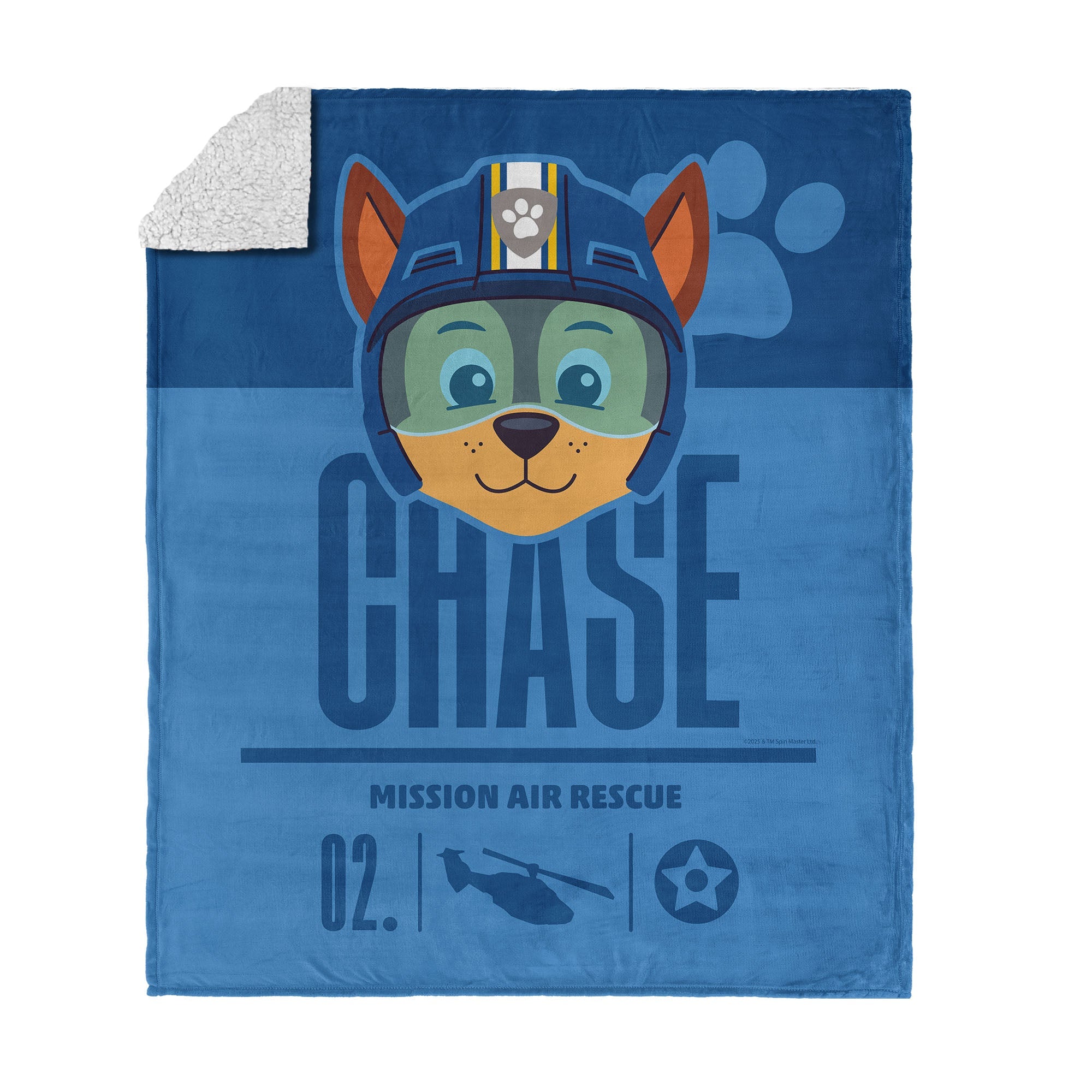Paw Patrol Chase Mission Silk Touch Sherpa Throw Blanket 50 x 60 inches