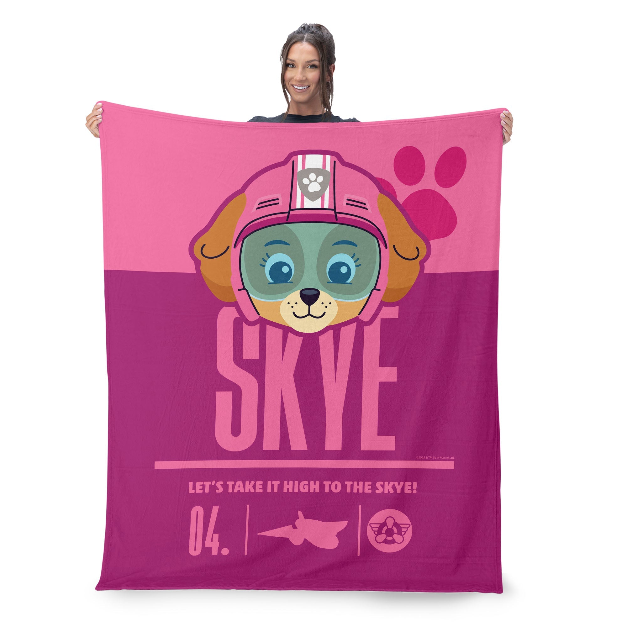 Paw Patrol High to the Skye Silk Touch Sherpa Throw Blanket 50 x 60 inches