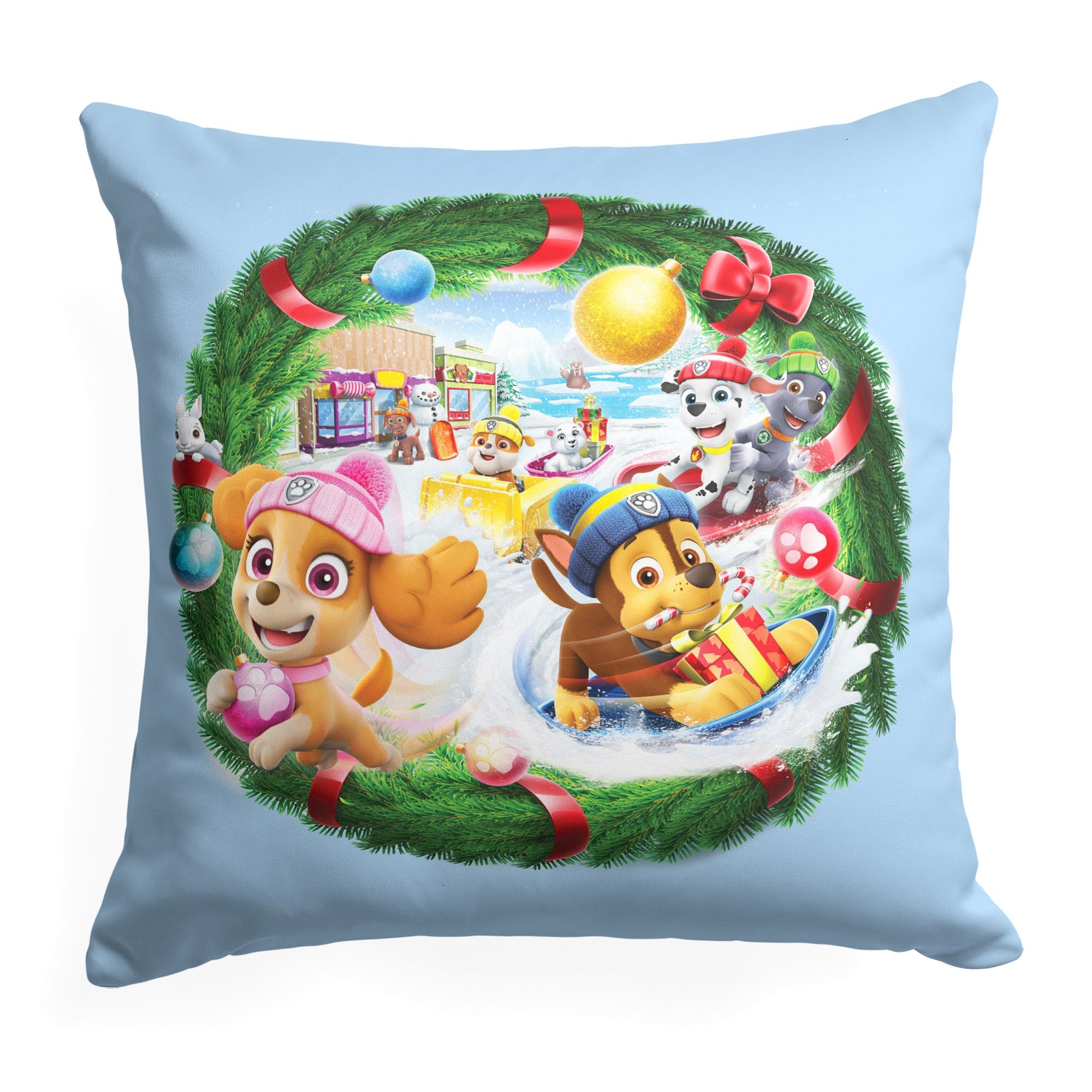 Nickelodeon Paw Patrol Festive Fun Throw Pillow 18x18 Inches
