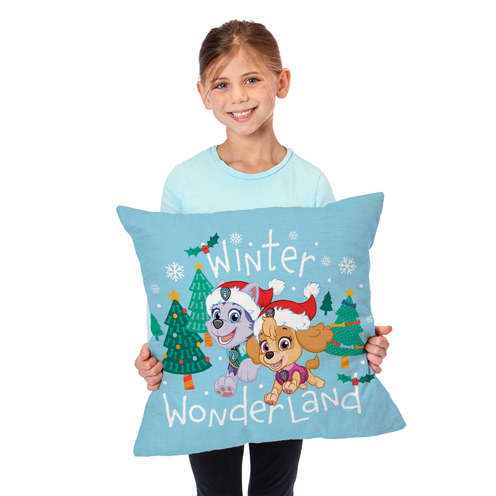 Nickelodeon Paw Patrol Winter Wonderland Throw Pillow 18x18 Inches