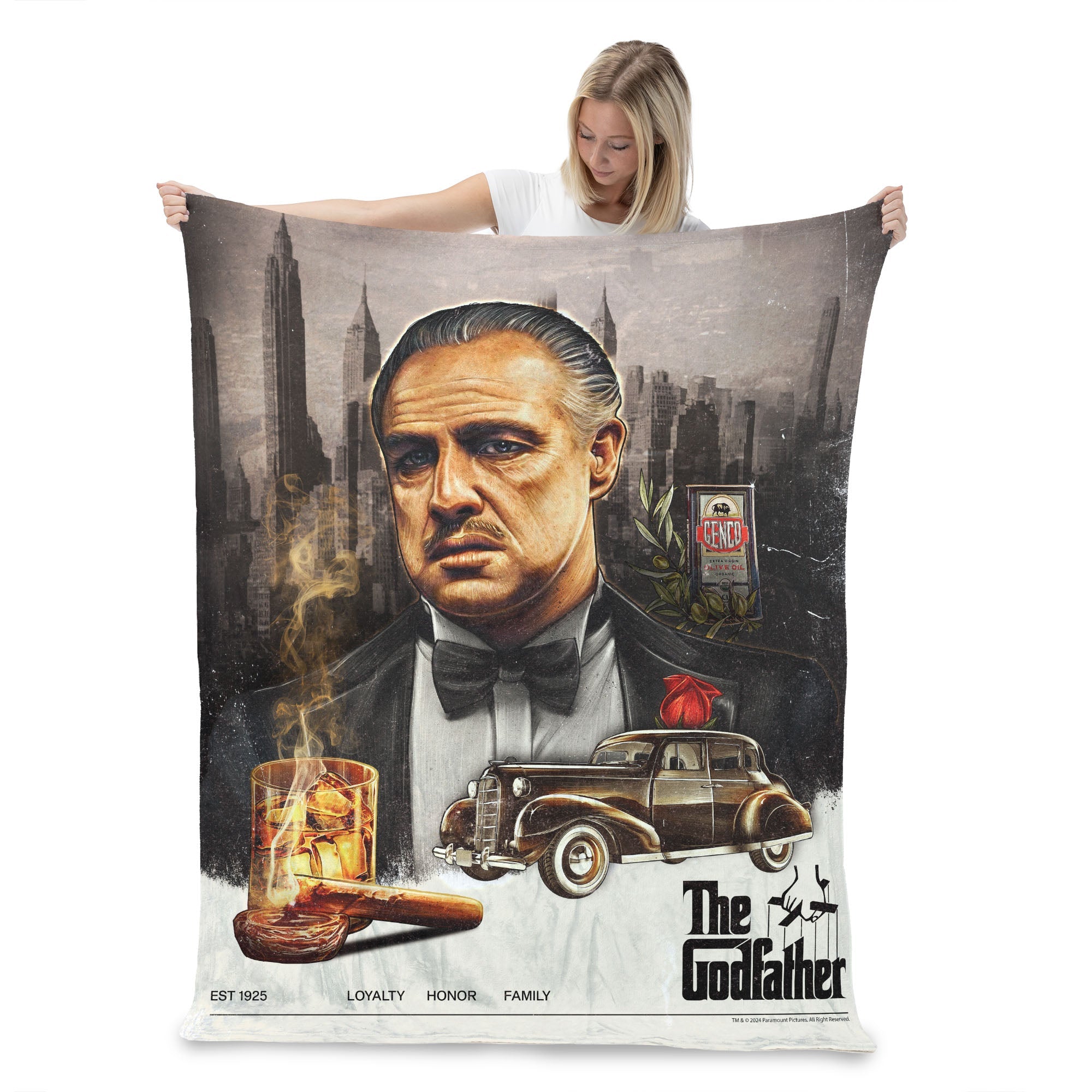 Paramount The Godfather Godfather Poster Silk Touch Throw Blanket 50x60 Inches
