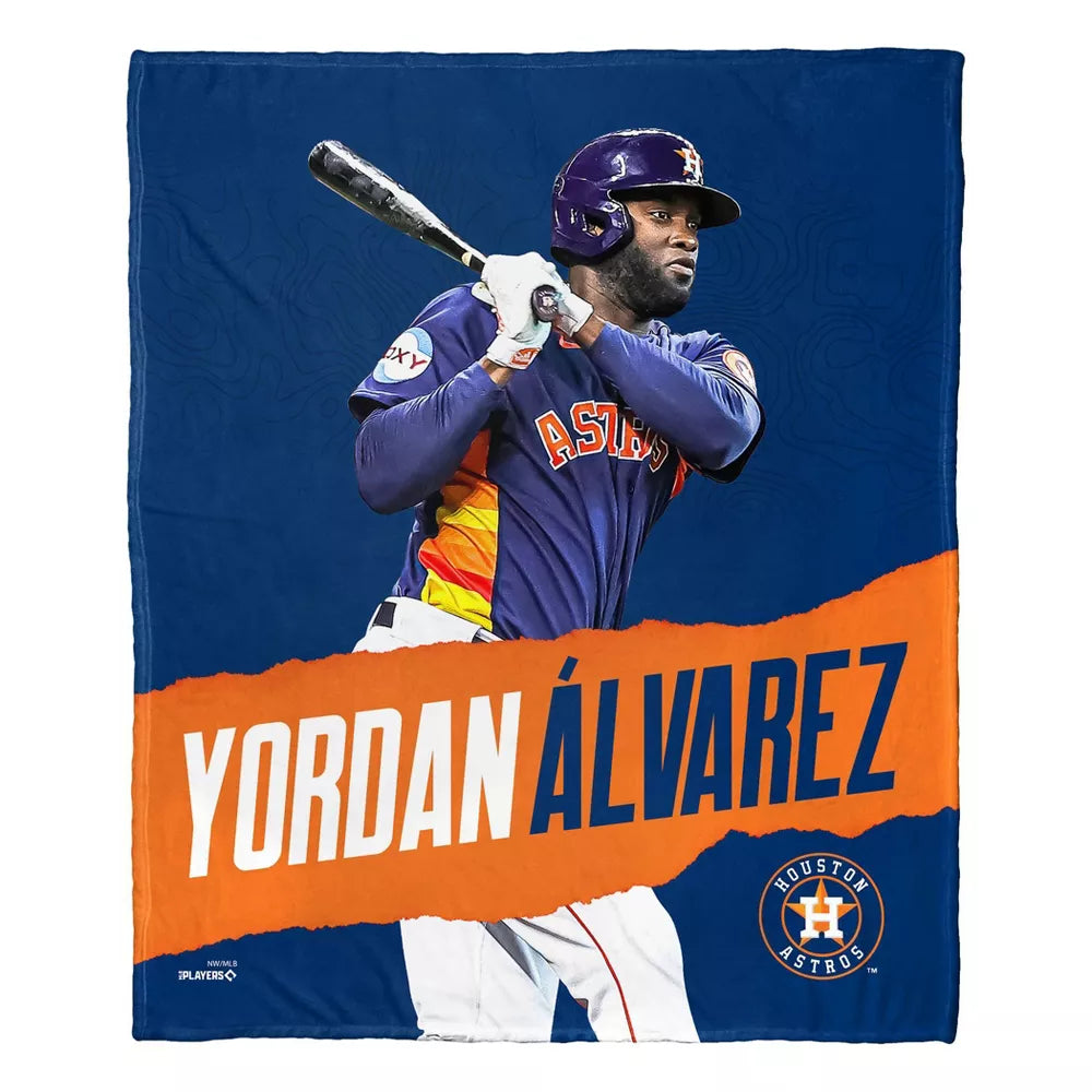 MLB Houston Astros Yordan Alvarez Silk Touch Throw Blanket 50x60 Inches