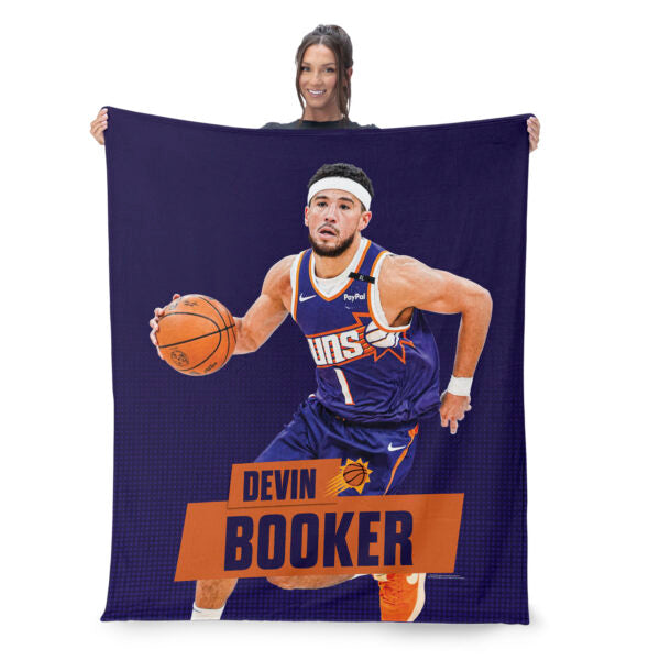 Phoenix Suns NBA Devin Booker Silk Touch Throw Blanket 50 x 60 inches