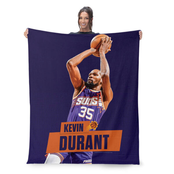 Phoenix Suns NBA Kevin Durant Silk Touch Throw Blanket 50 x 60 inches