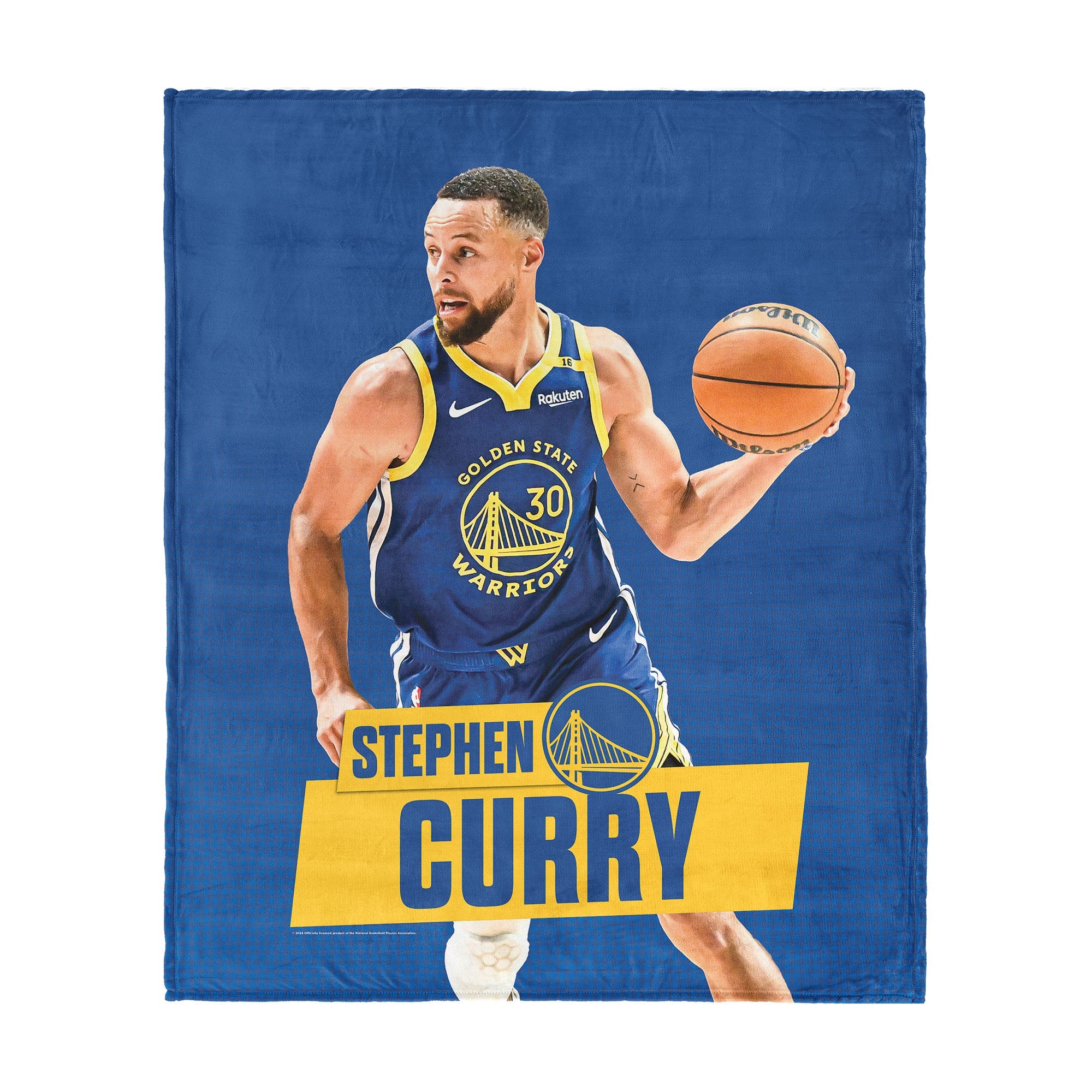 NBA Golden State Warriors Stephen Curry Silk Touch Throw Blanket 50x60 inches