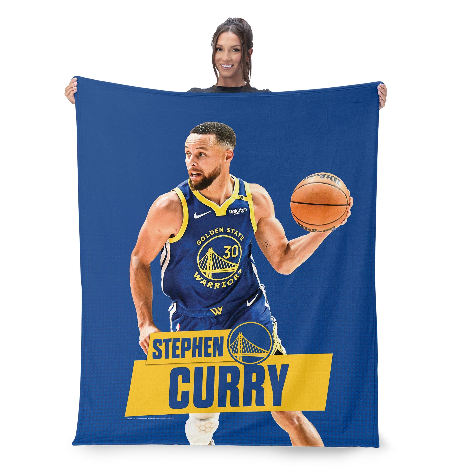 NBA Golden State Warriors Stephen Curry Silk Touch Throw Blanket 50x60 inches