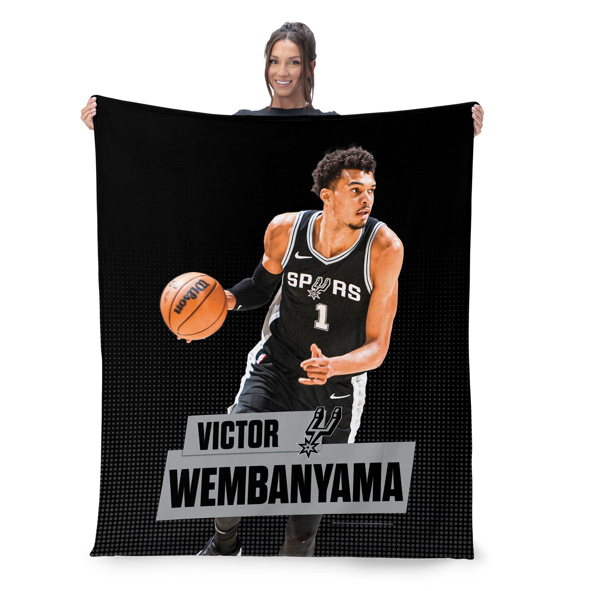 NBA San Antonio Spurs Victor?Wembanyama Silk Touch Throw Blanket 50x60 inches