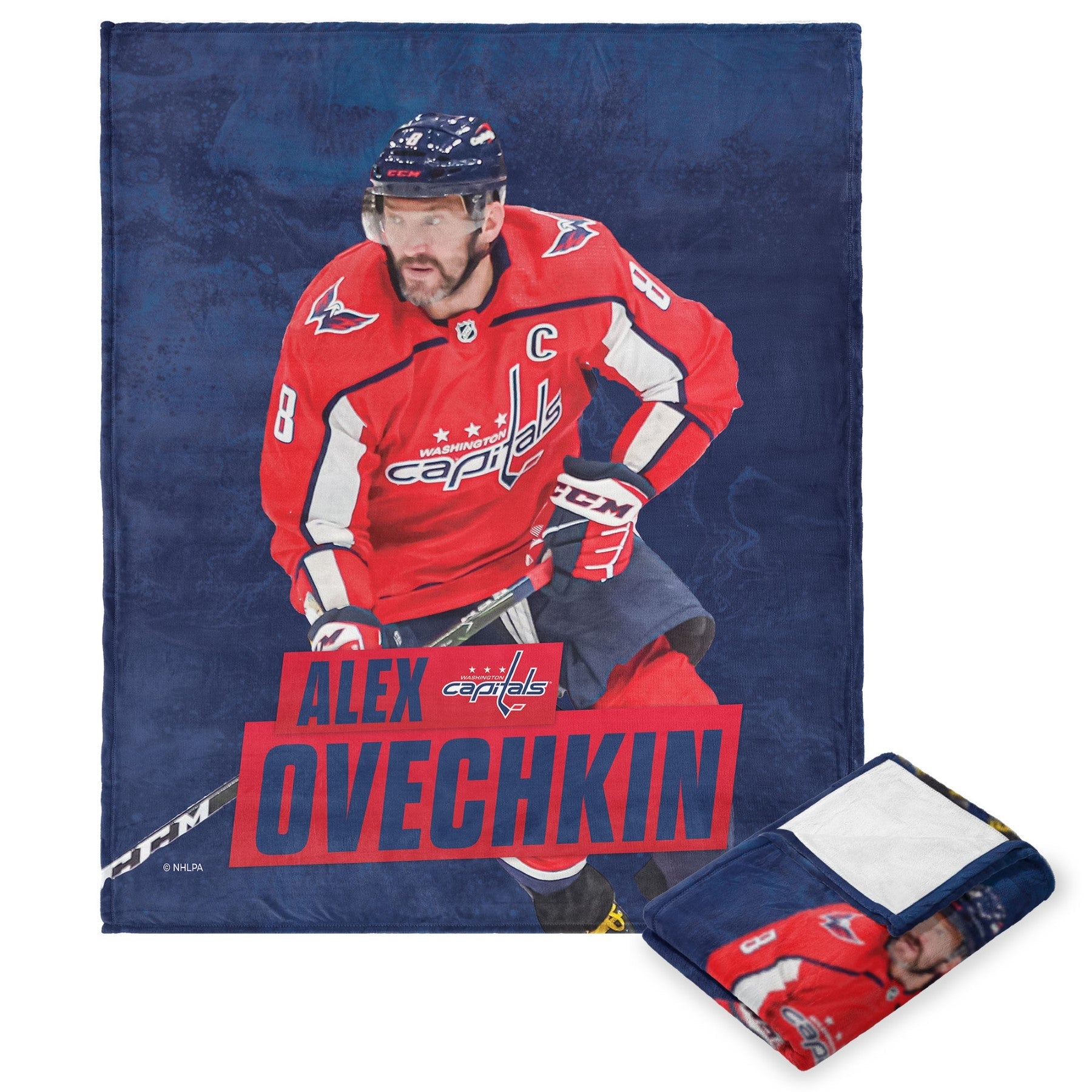 NHL Washington Capitals Alex Ovechkin Player Silk Touch Throw Blanket 50x60 Inches