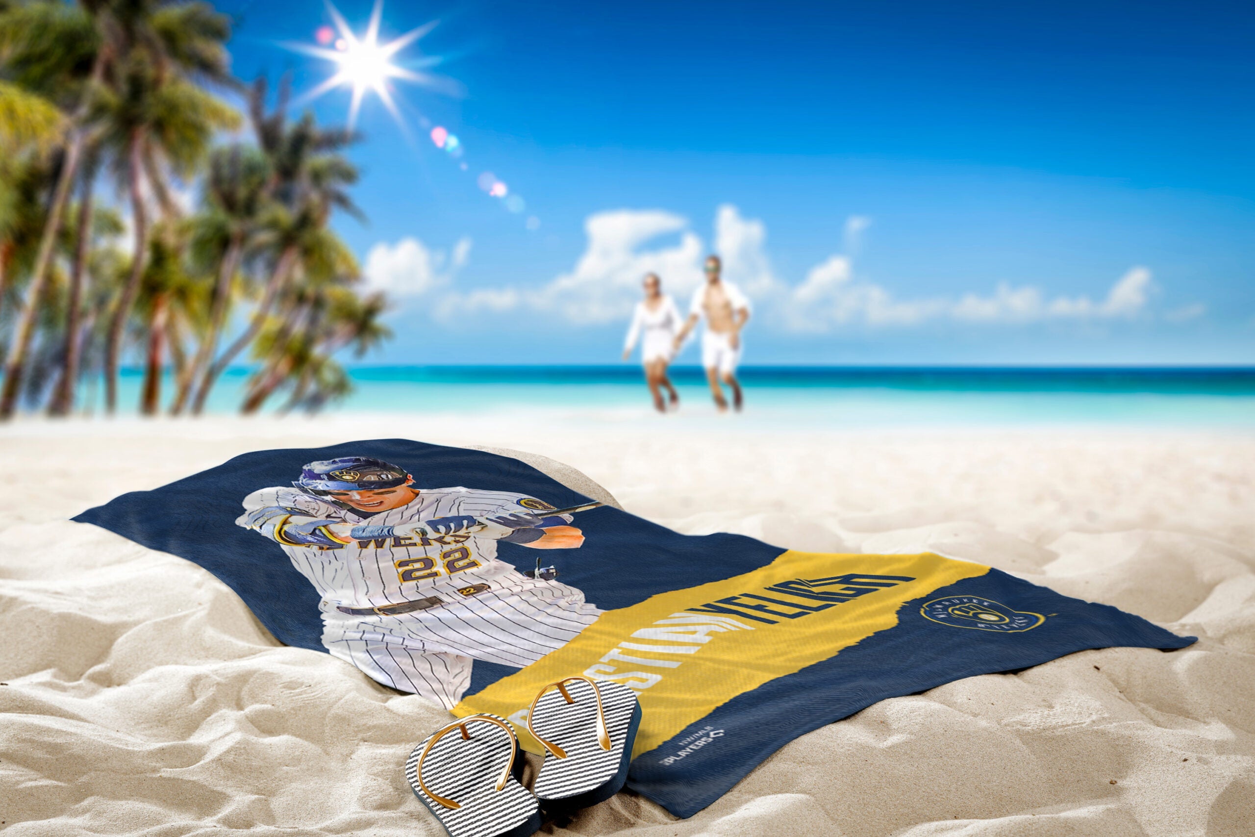 MLB Milwaukee Brewers Christian Yelich Beach Towel 30x60 Inches