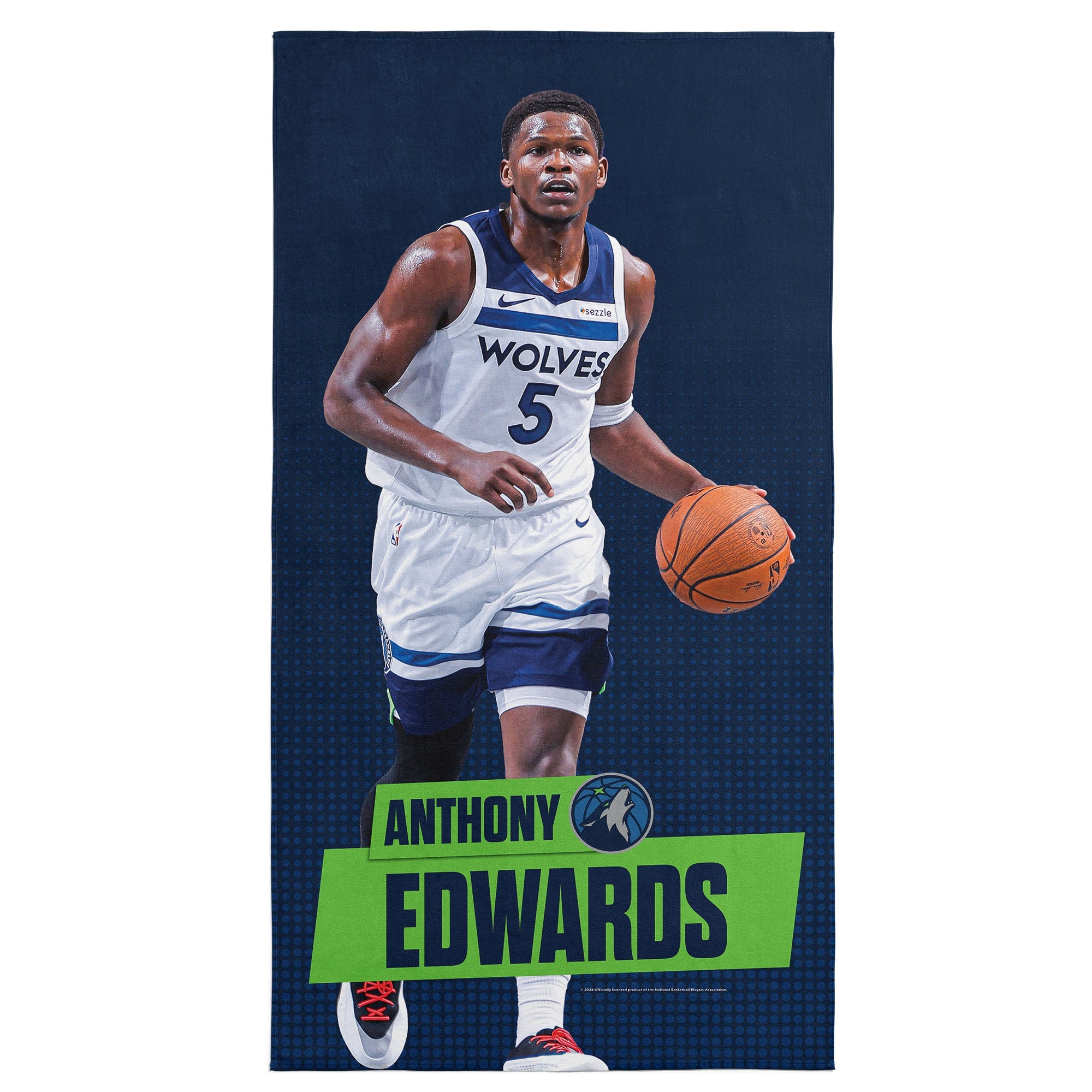 Minnesota Timberwolves NBA Anthony Edwards Beach Towel 30x60 inches