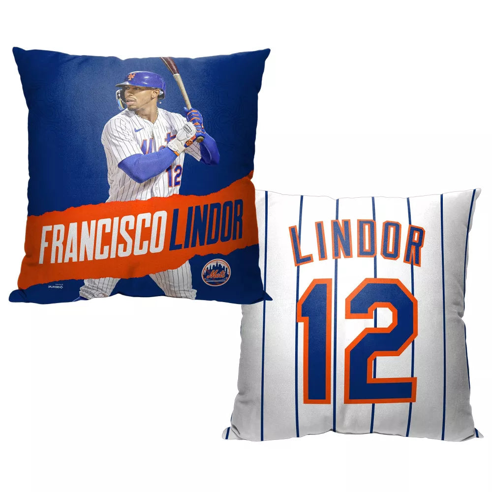 MLB New York Mets Francisco Lindor Throw Pillow 18¡Á18 Inches