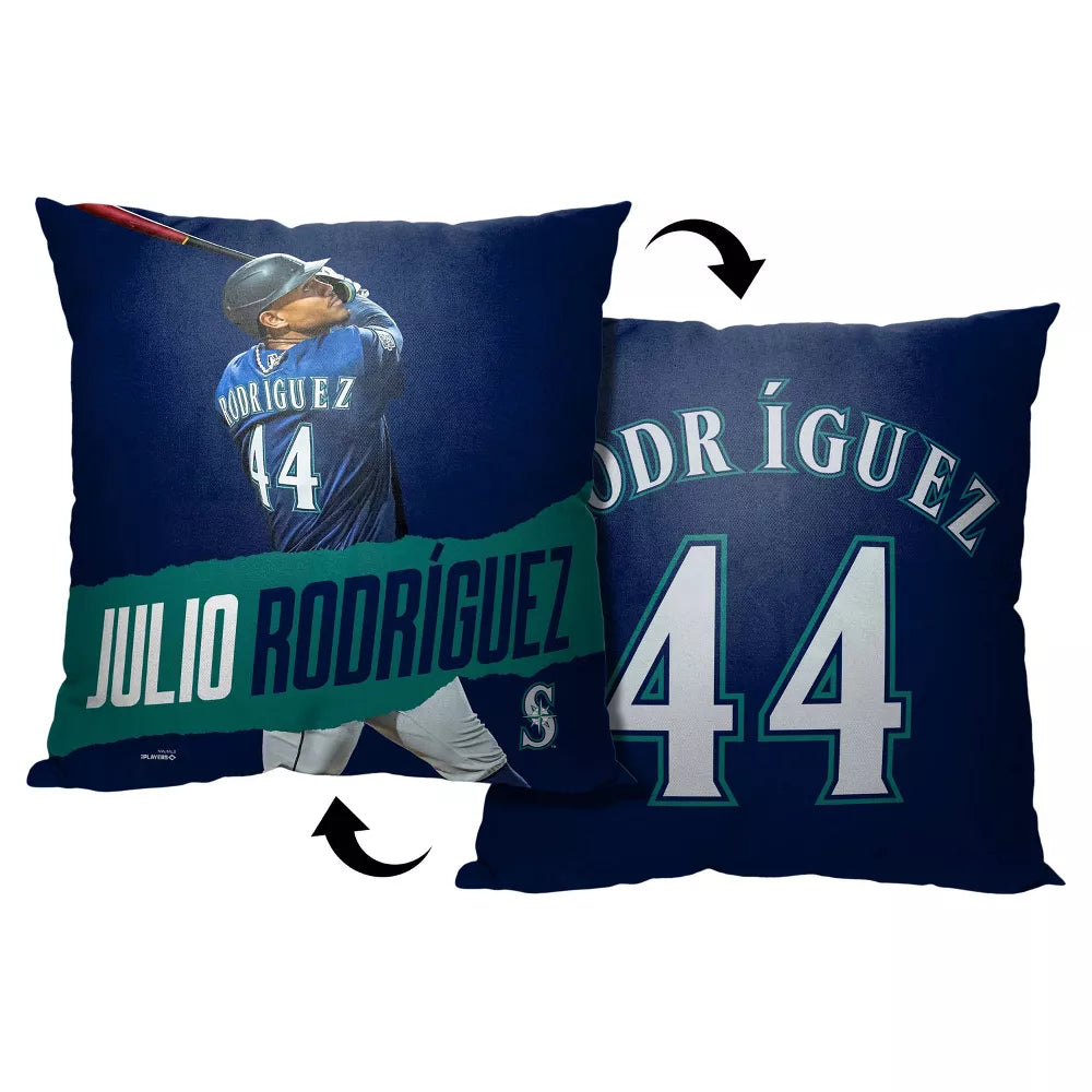 MLB Mariners Julio Rodriguez Throw Pillow 18x18 Inches