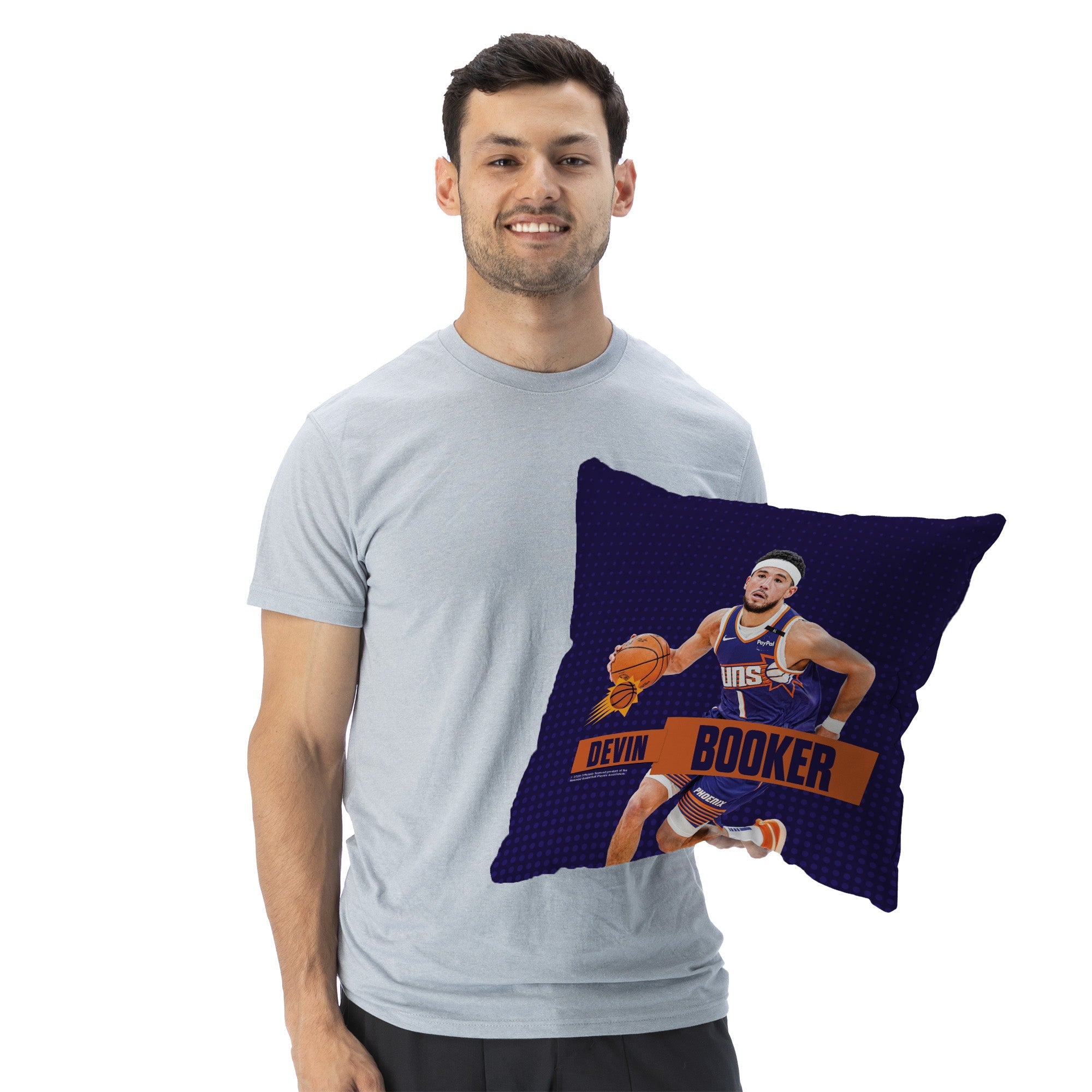 NBA Phoenix Suns Devin Booker Throw Pillow 18x18 inches