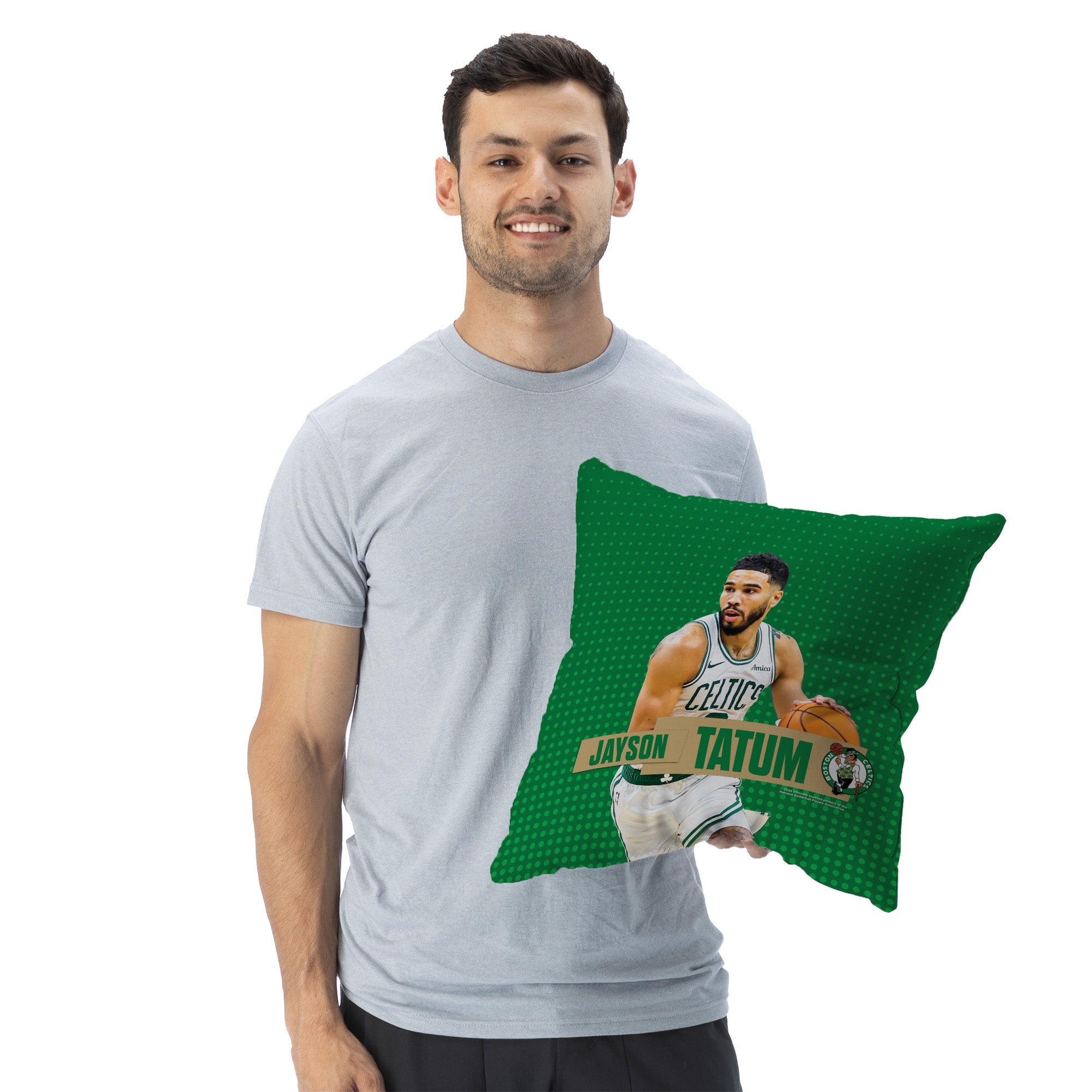 NBA Boston Celtics Jayson Tatum Throw Pillow 18x18 inches