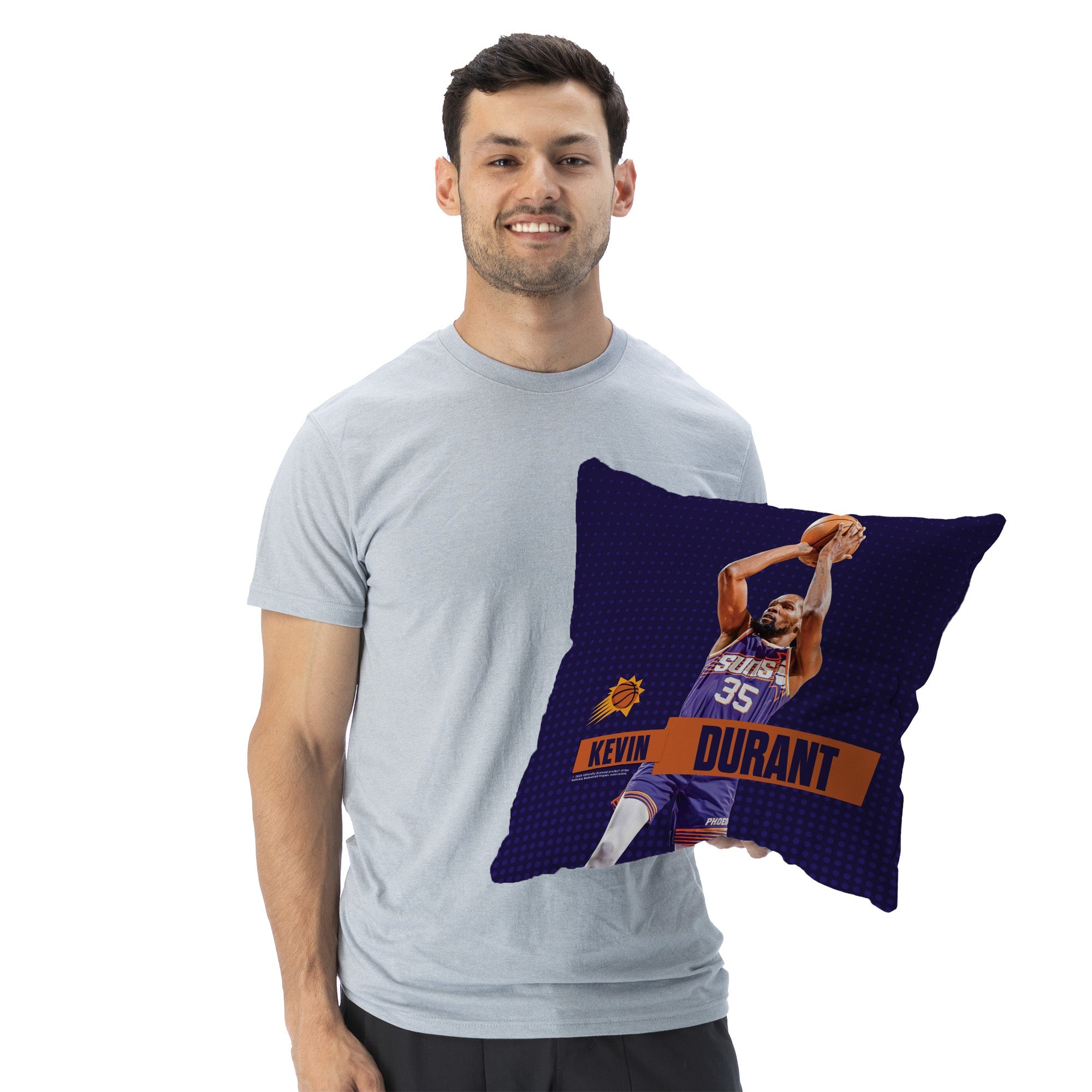 NBA Phoenix Suns Kevin Durant Throw Pillow 18x18 inches