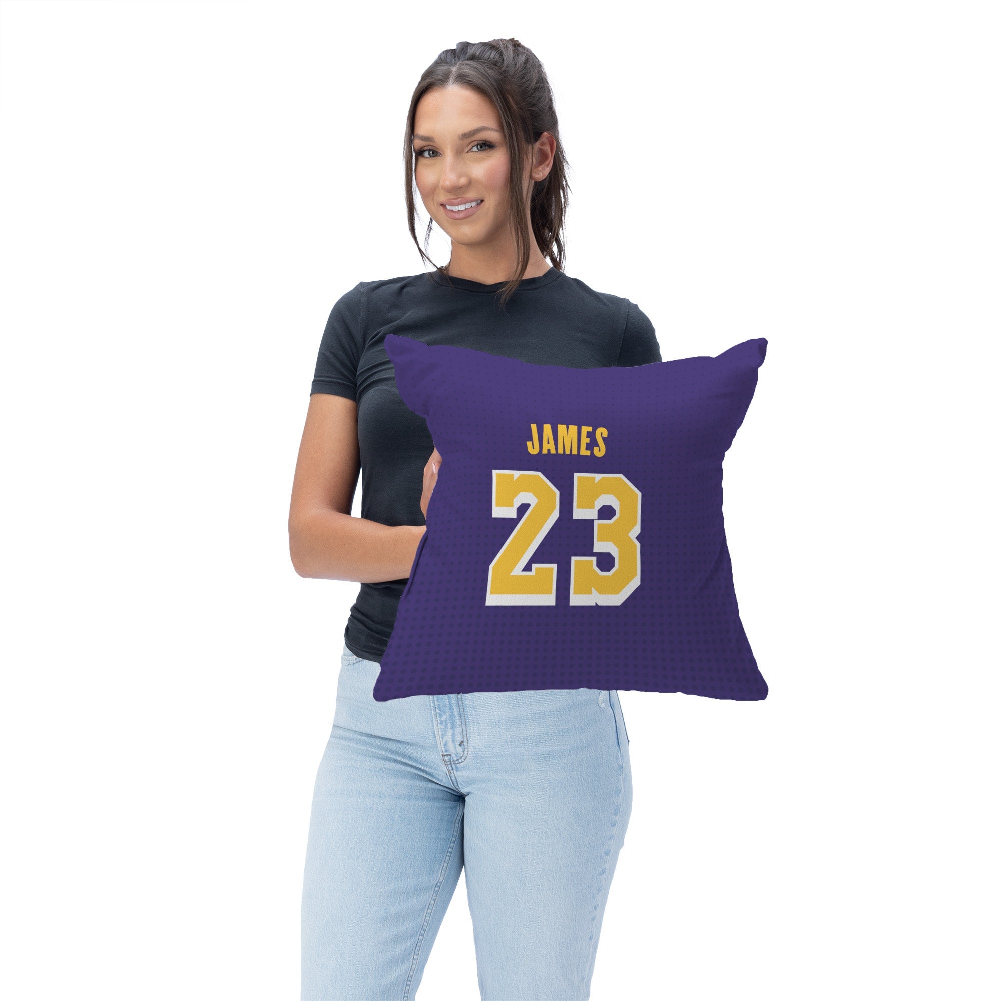 NBA Los Angeles Lakers Lebron James Throw Pillow 18x18 inches