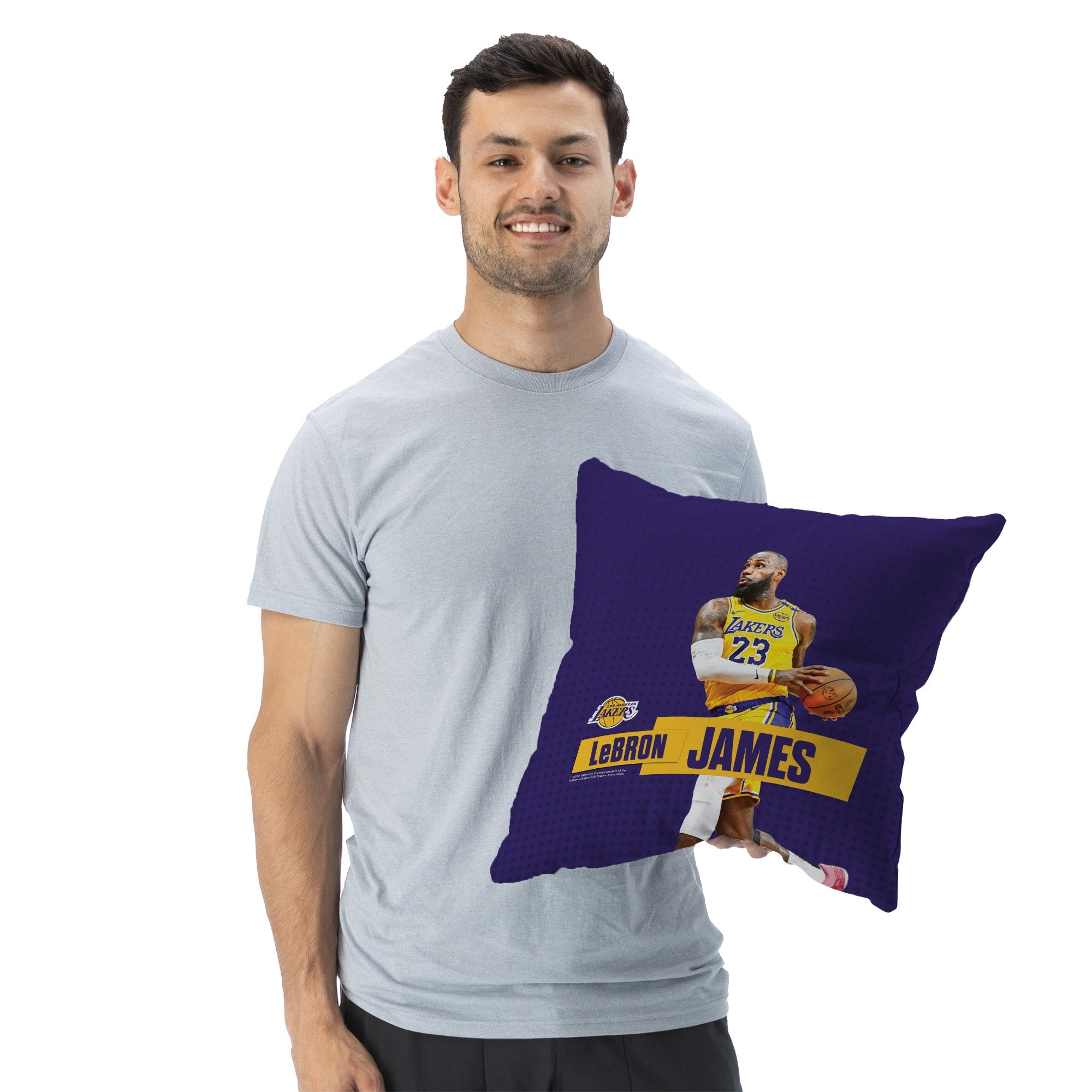 NBA Los Angeles Lakers Lebron James Throw Pillow 18x18 inches
