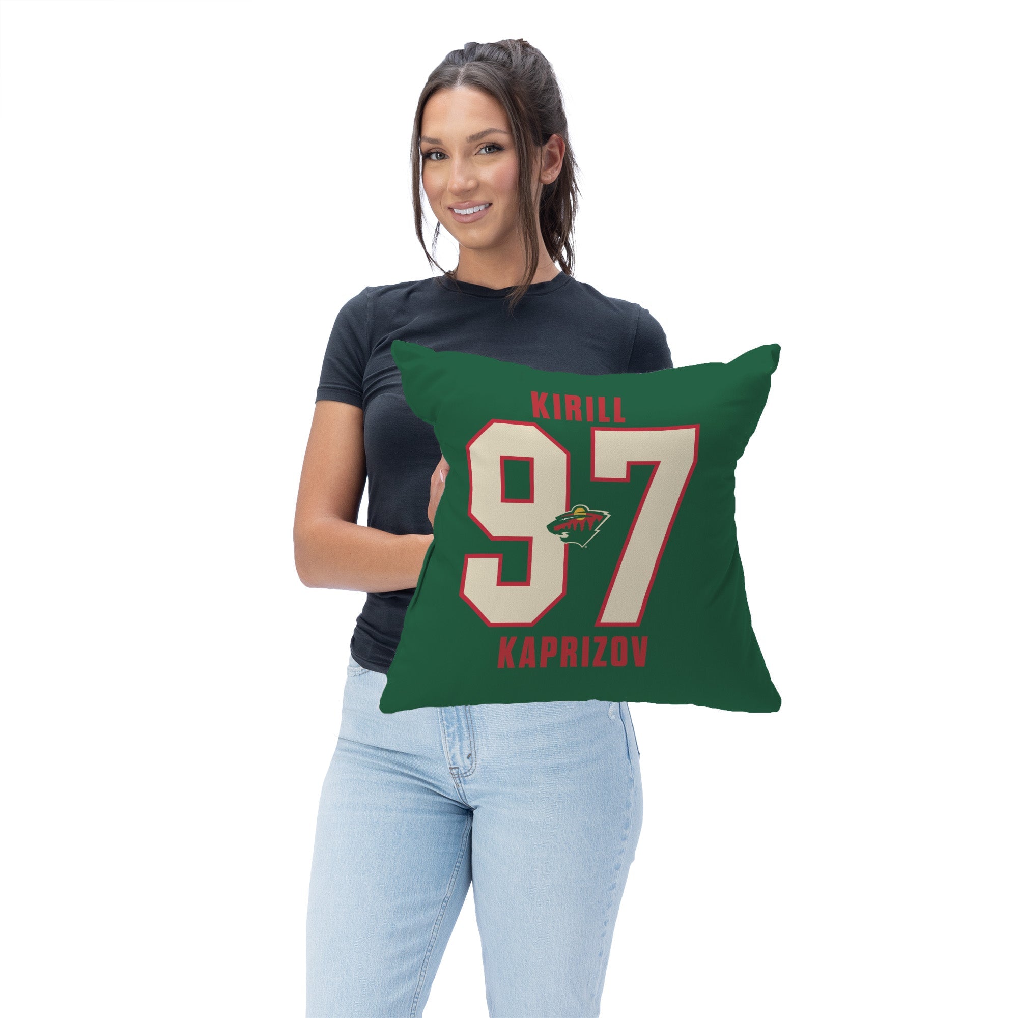 Minnesota Wild Kirill Kaprizov NHL Throw Pillow 18X18 Inches