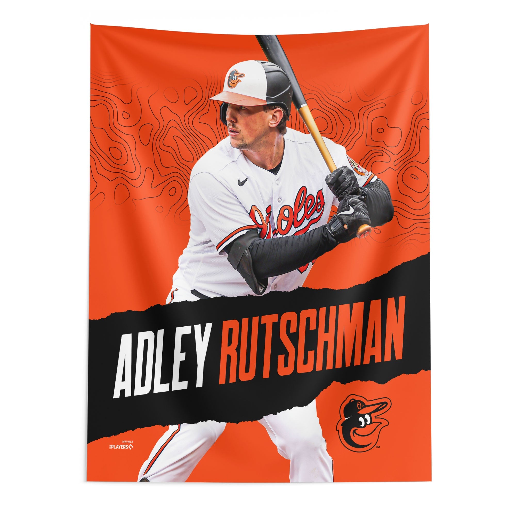 Baltimore Orioles MLB Adley Rutschman Orioles Wall Hanging 50x60 Inches