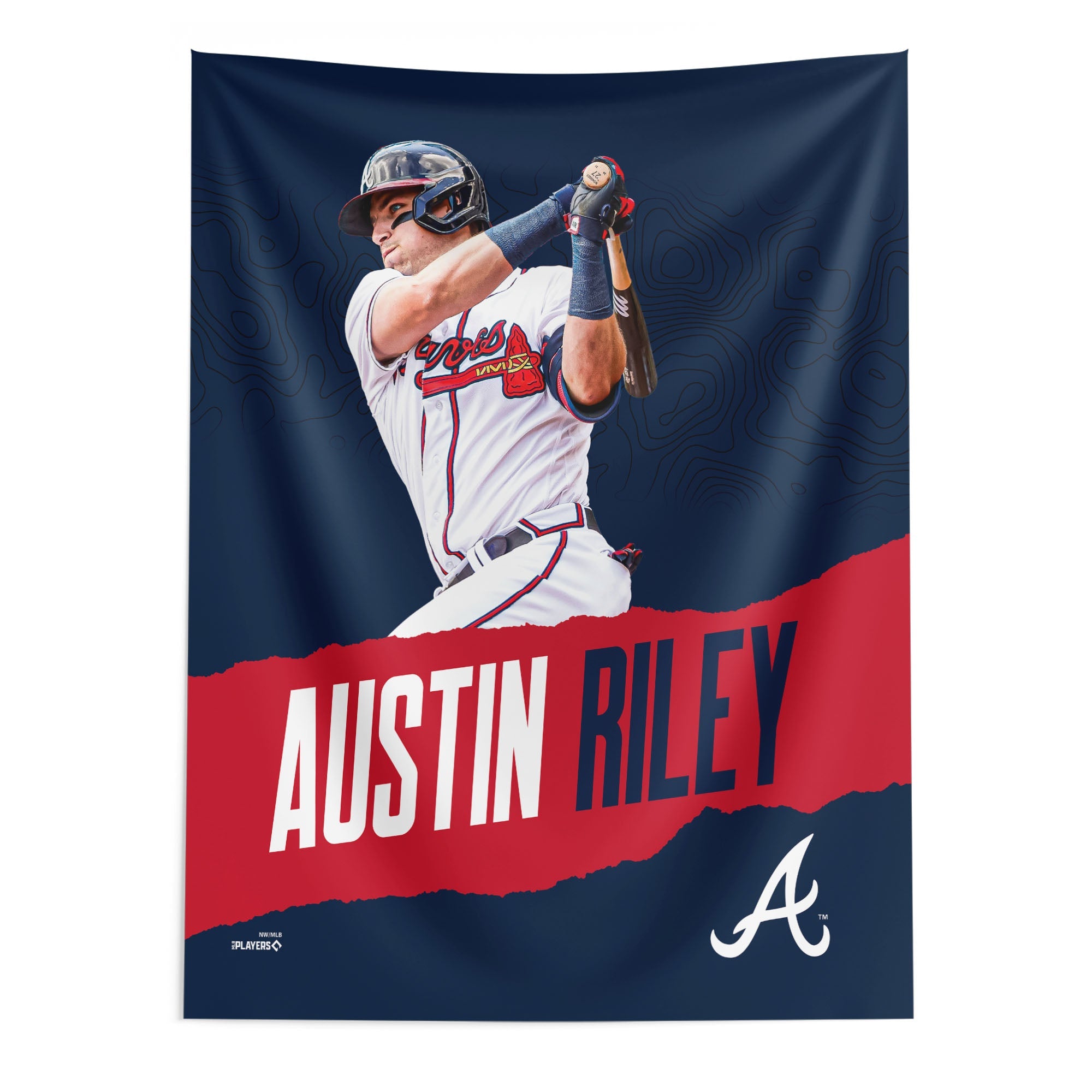 Atlanta Braves MLB Austin Riley Braves Wall Hanging 50x60 Inches