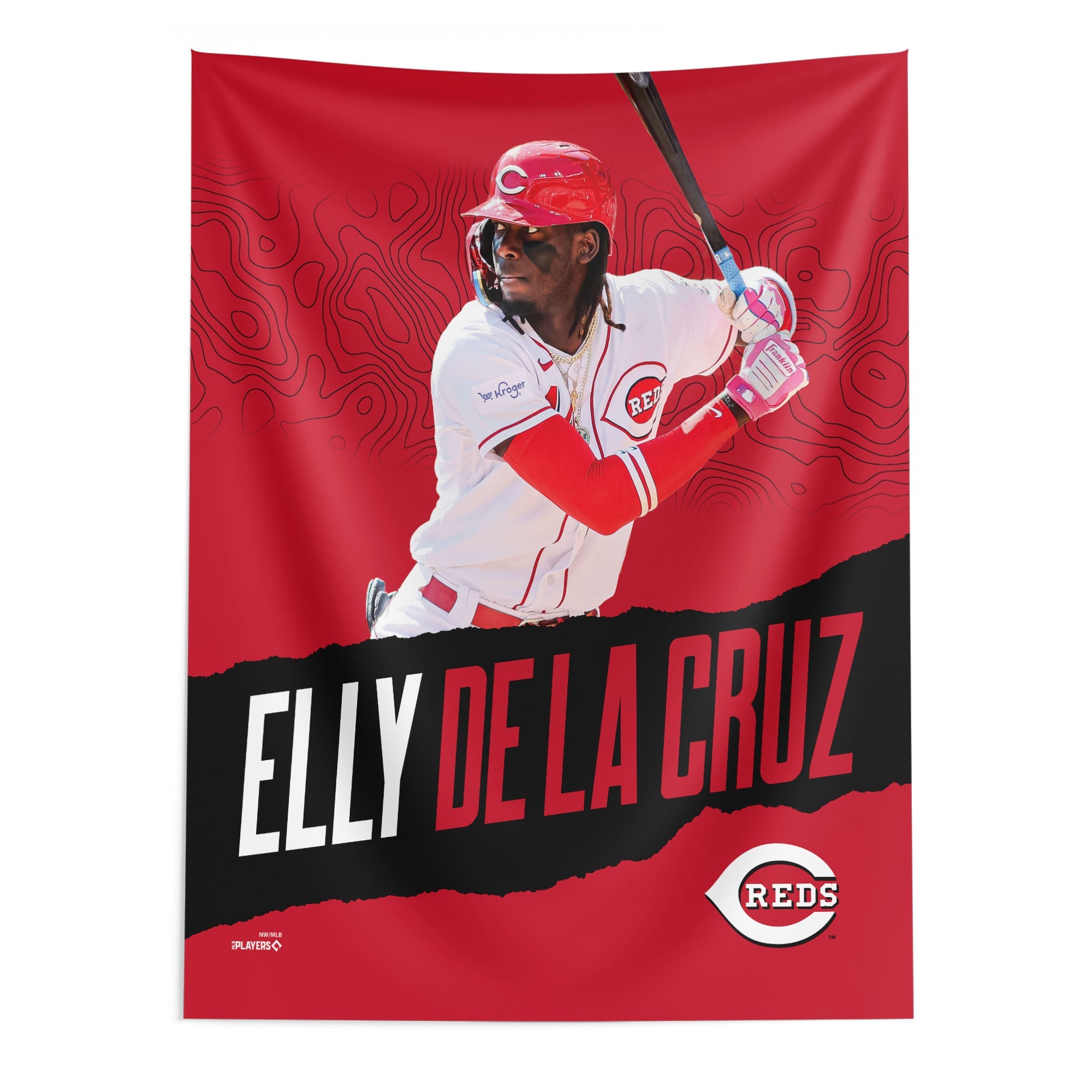 Cincinnati Reds MLB Elly De La Cruz Reds Wall Hanging 50x60 Inches