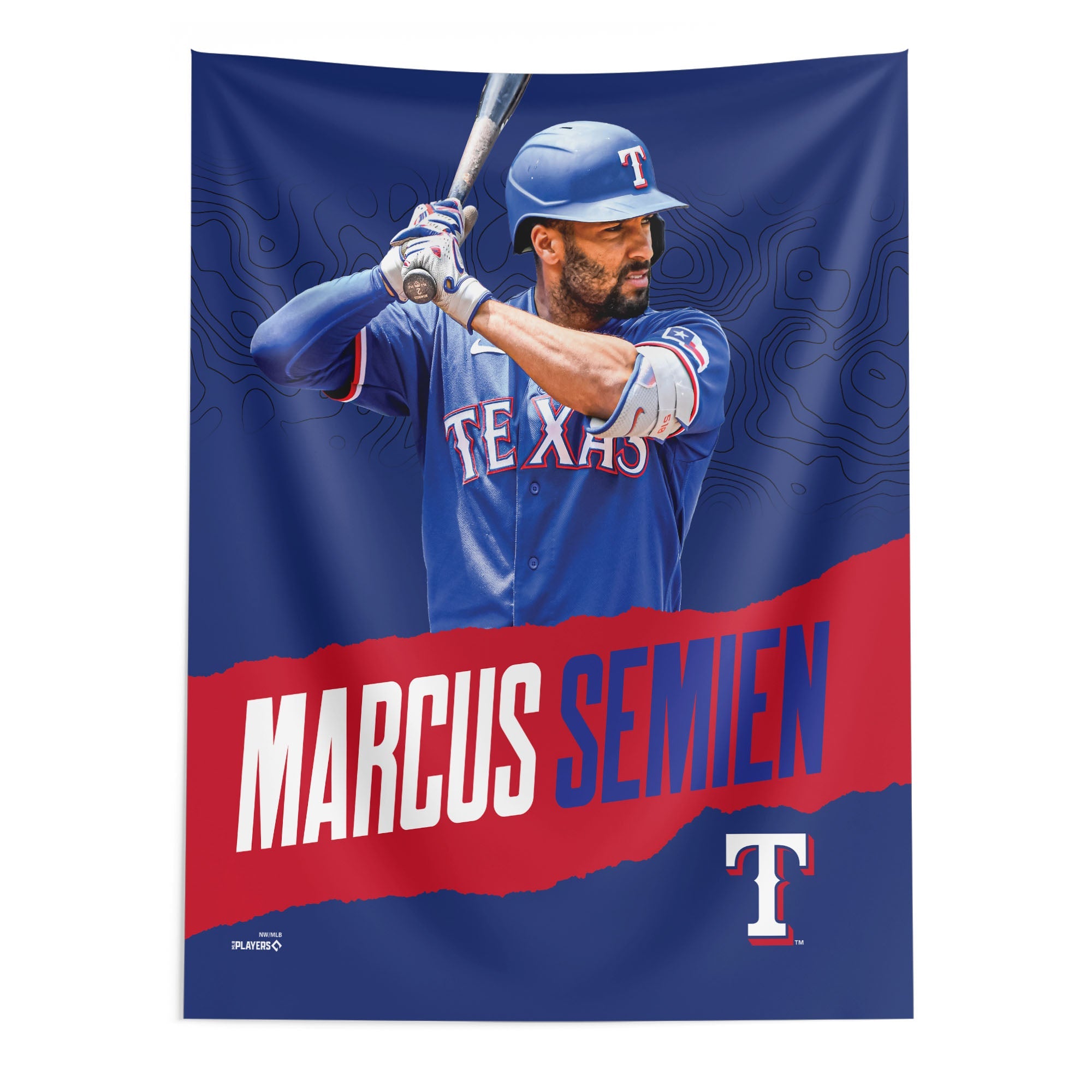 Texas Rangers MLB Marcus Semien Rangers Wall Hanging 50x60 Inches