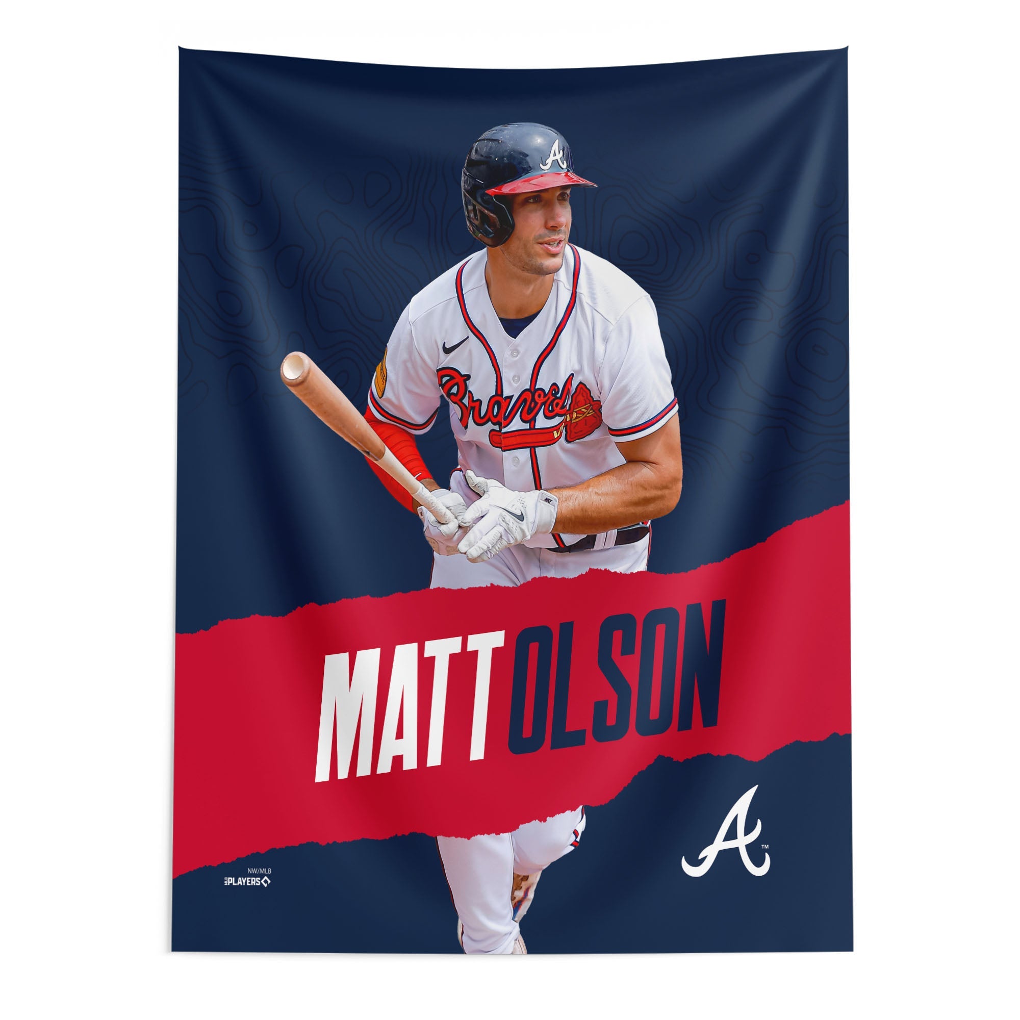 Atlanta Braves MLB Matt Olson Braves Wall Hanging 50x60 Inches