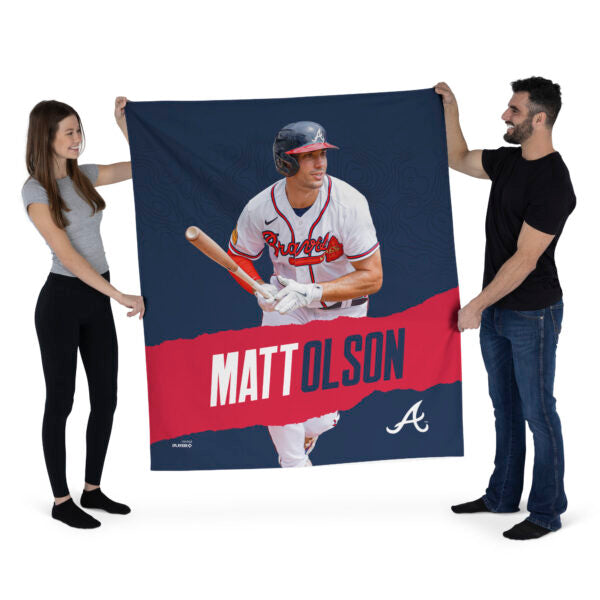 Atlanta Braves MLB Matt Olson Braves Wall Hanging 50x60 Inches