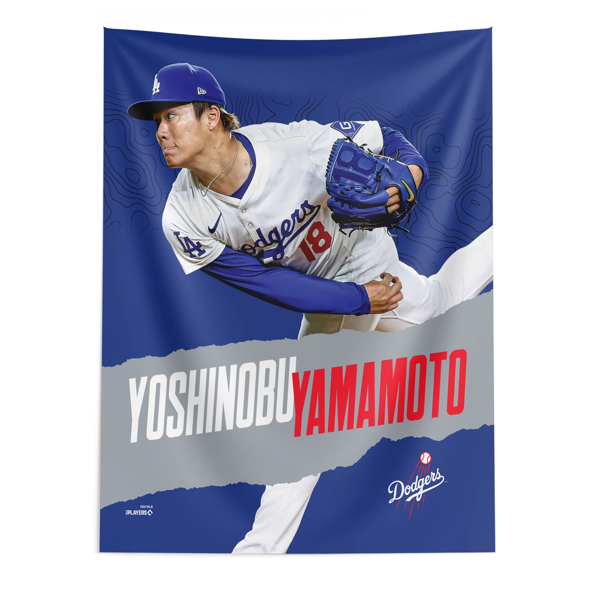 Los Angeles Dodgers MLB Yoshinobu Yamamoto Dodgers Wall Hanging 50x60 Inches