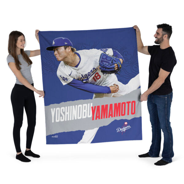 Los Angeles Dodgers MLB Yoshinobu Yamamoto Dodgers Wall Hanging 50x60 Inches
