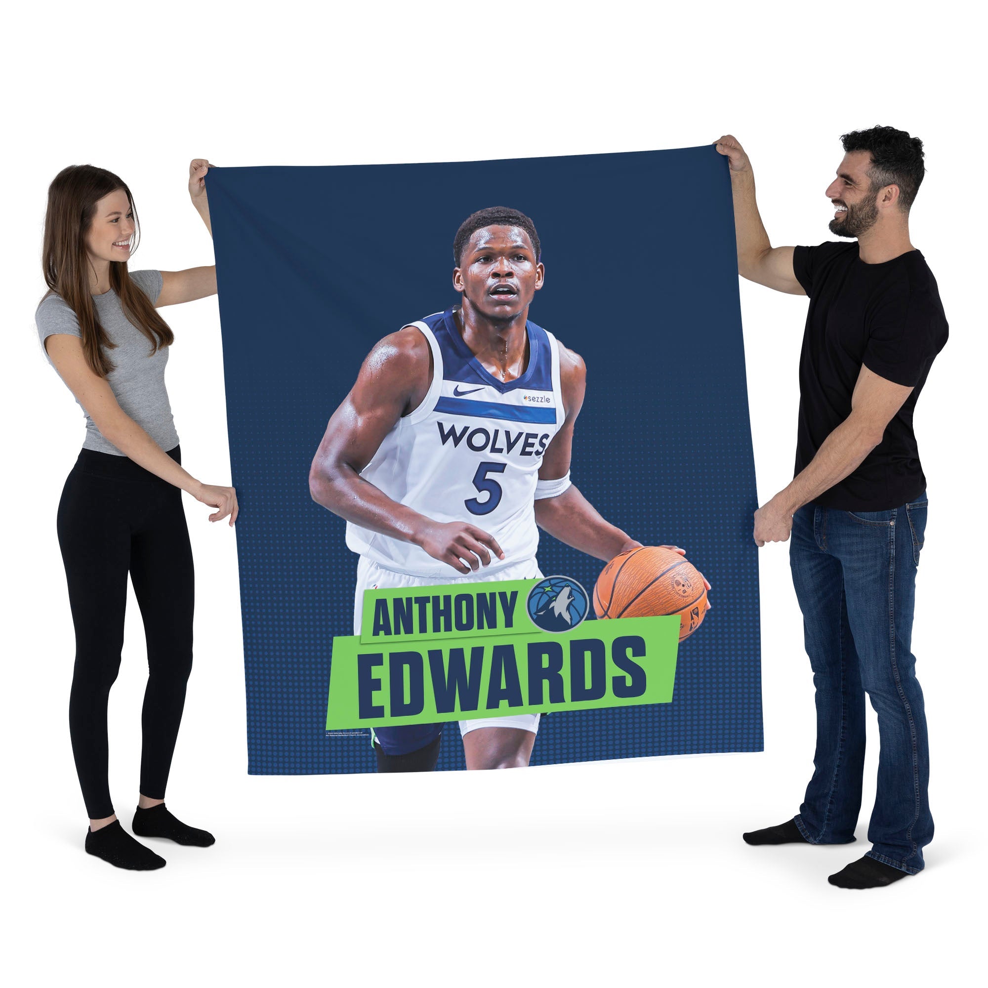 Minnesota Timberwolves Anthony Edwards NBA Wall Hanging 50X60 Inches