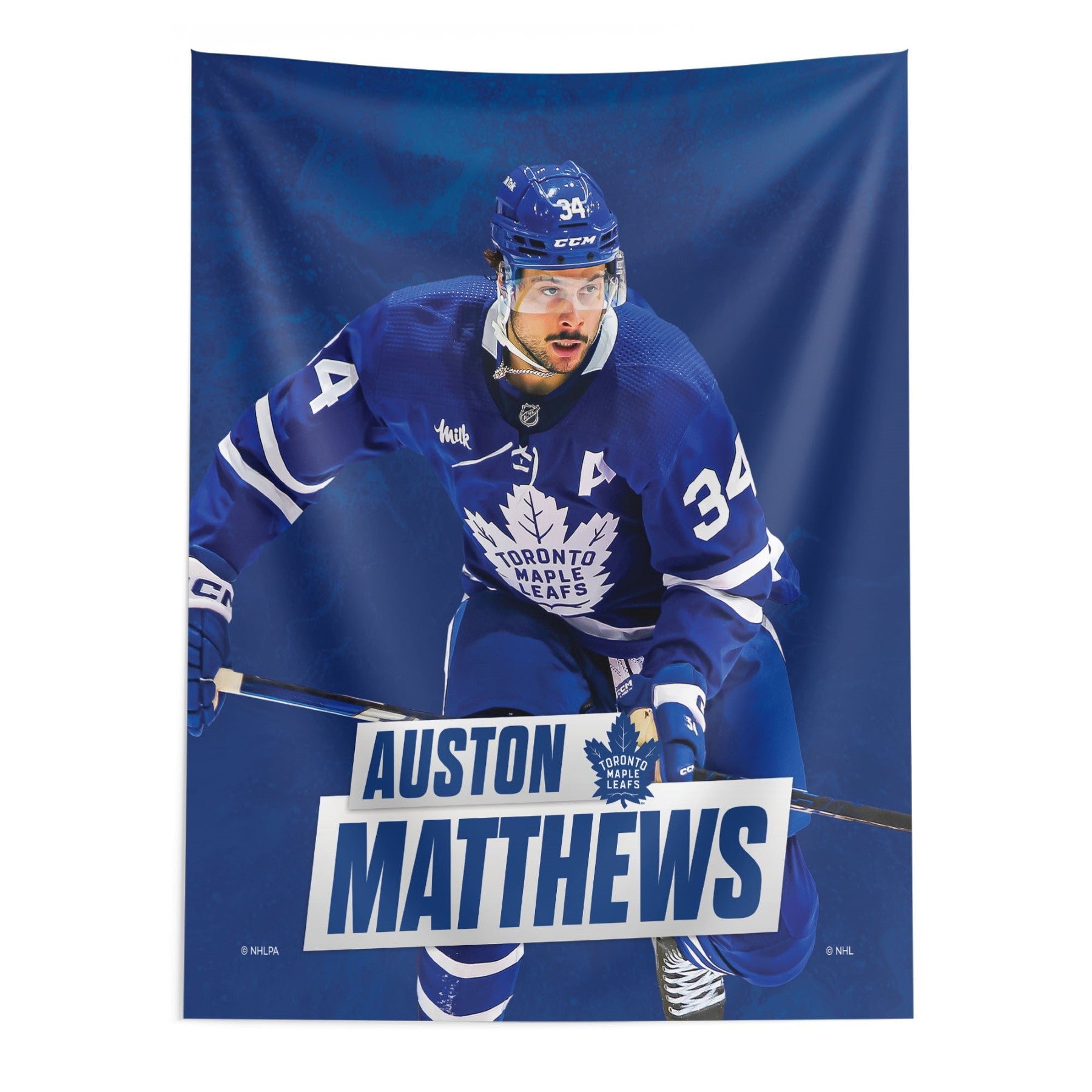 NHL Auston Matthews Maple Leafs Wall Hanging 50x60 Inches