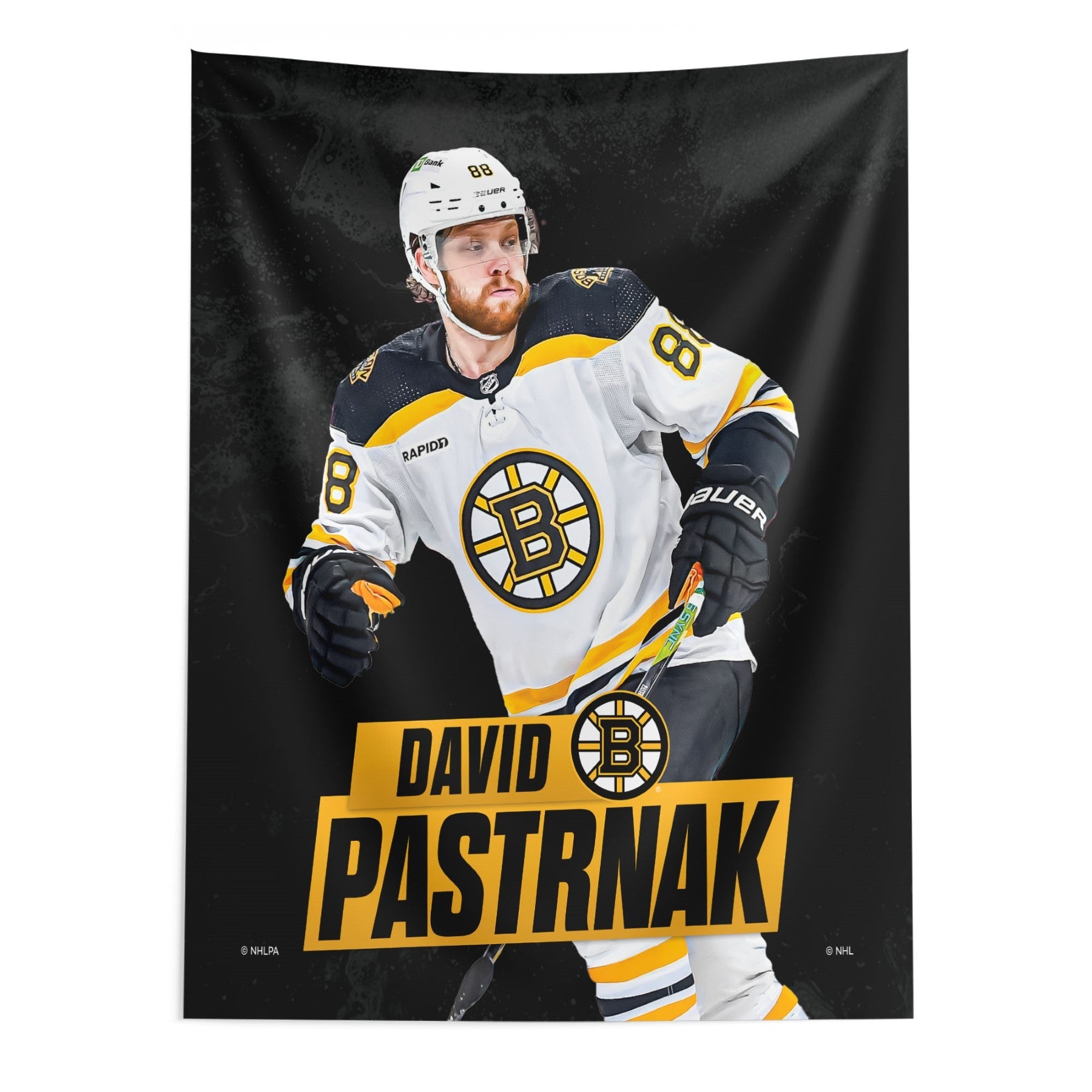 NHL David Pastrnak Bruins Wall Hanging 50x60 Inches