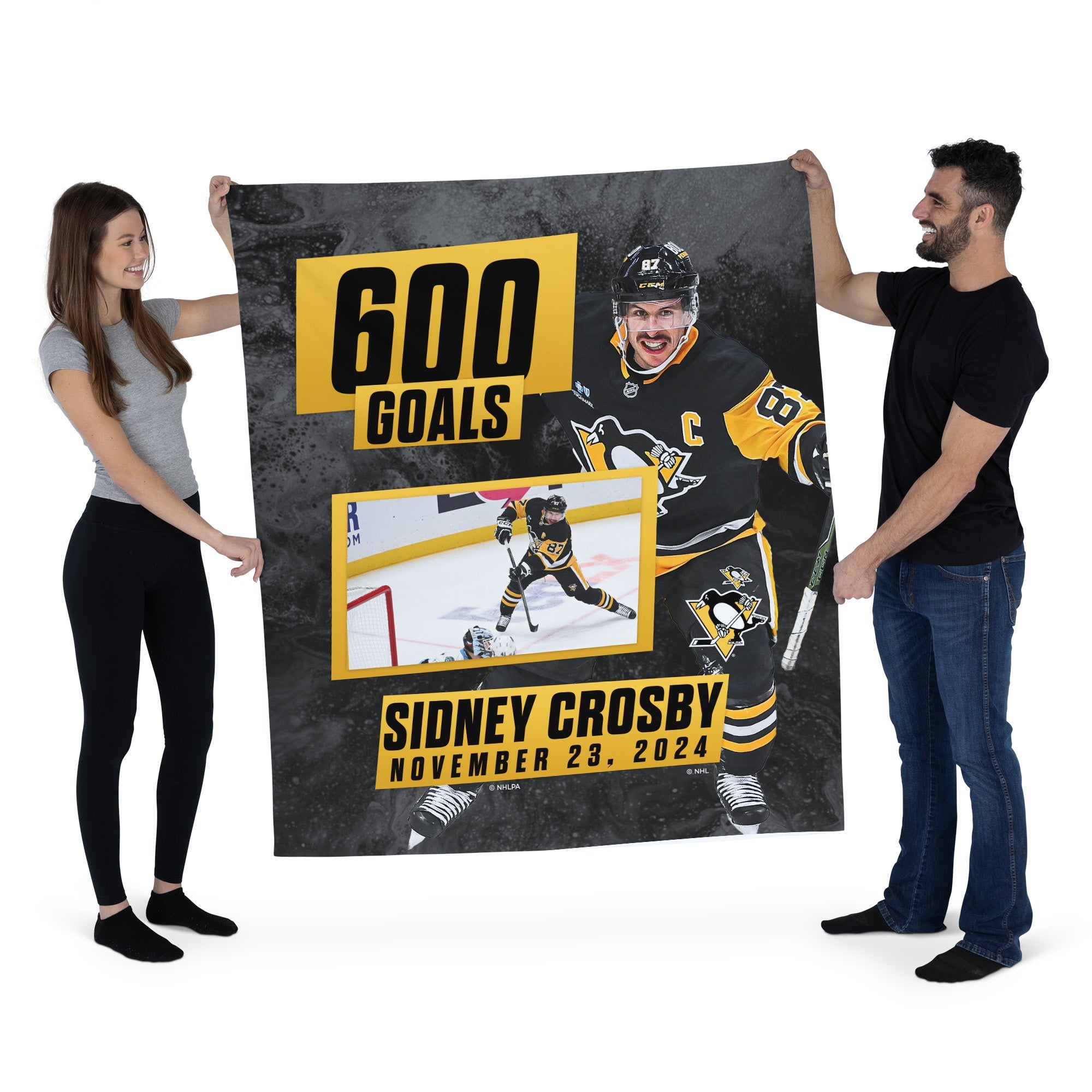 Pittsburgh Penguins Sidney Crosby NHL 600 Goal Milestone Wall Hanging 50¡Á60 Inches