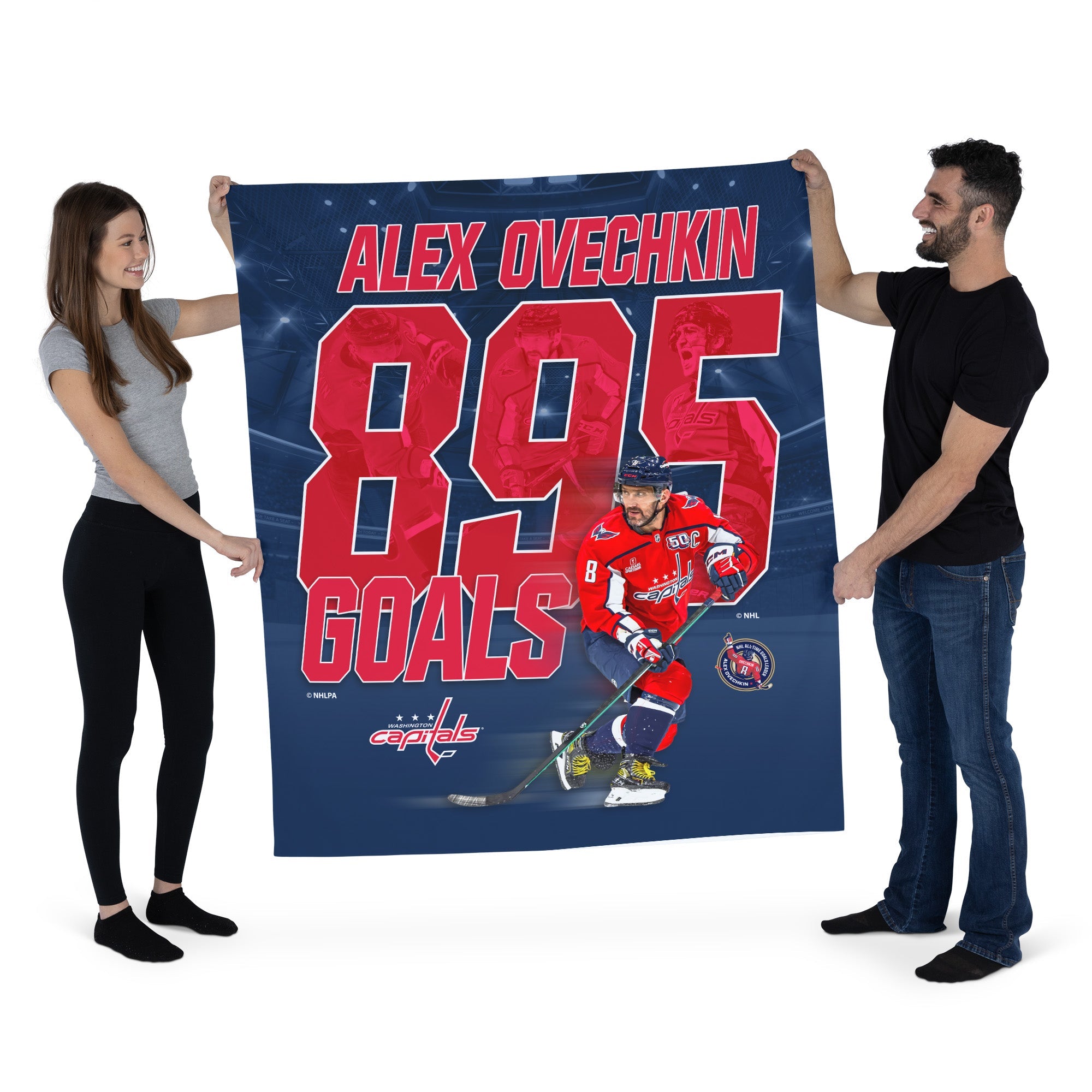 NHL Washington Capitals Alex Ovechkin 895 Goals Printed Wall Hanging 50 x 60 inches