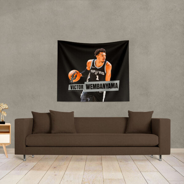 San Antonio Spurs Victor?Wembanyama NBA Wall Hanging 34X40 Inches